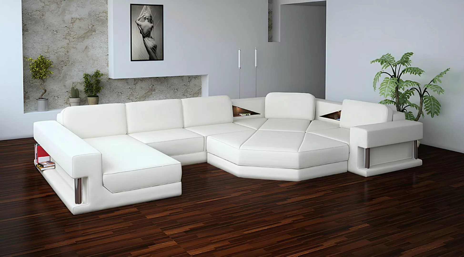 Xlmoebel Ecksofa Zeitgemäßes Ecksofa Polstermöbel aus Leder Design Sofa Set günstig online kaufen