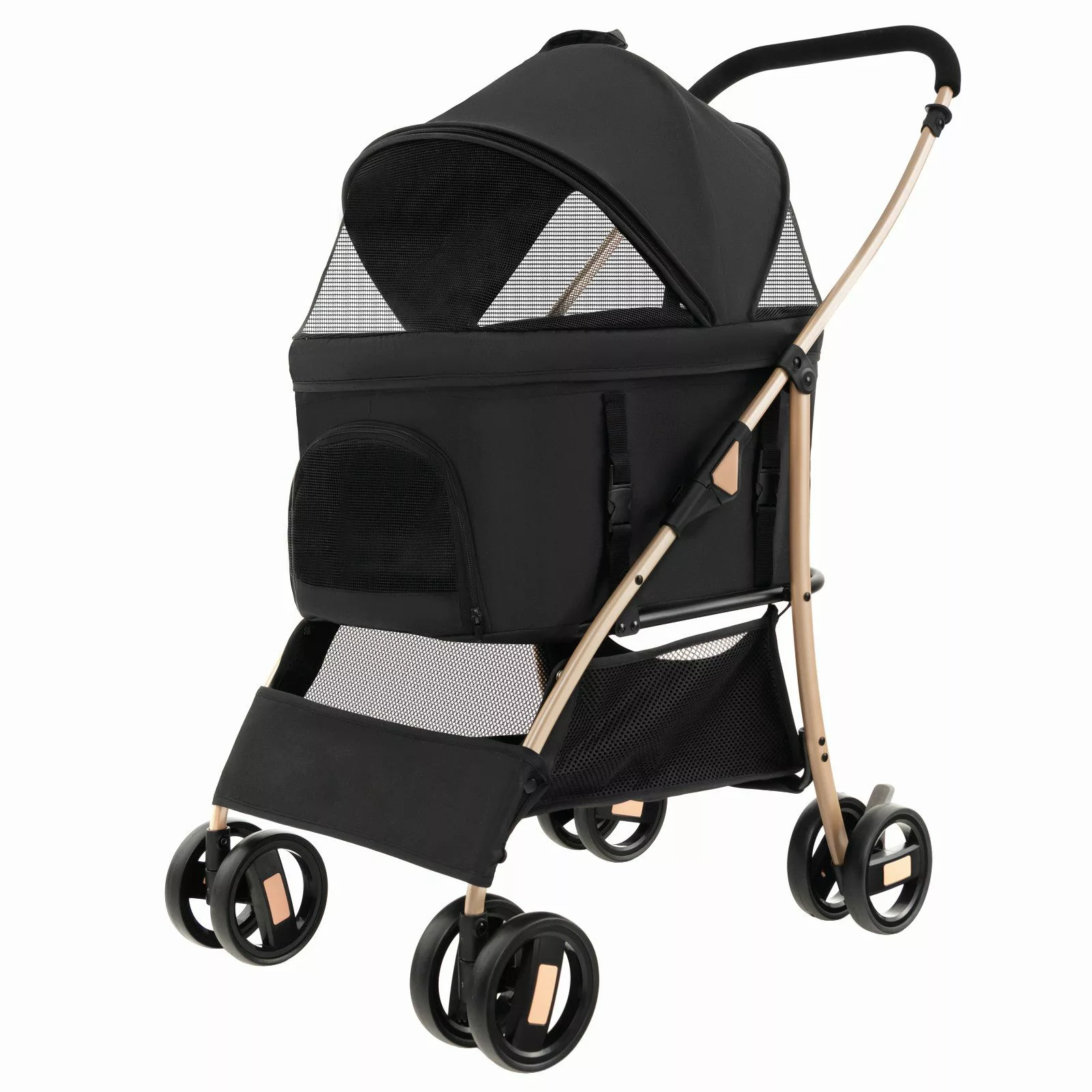 COSTWAY Hundebuggy Hundewagen, mit verstellbarem Vordach, günstig online kaufen