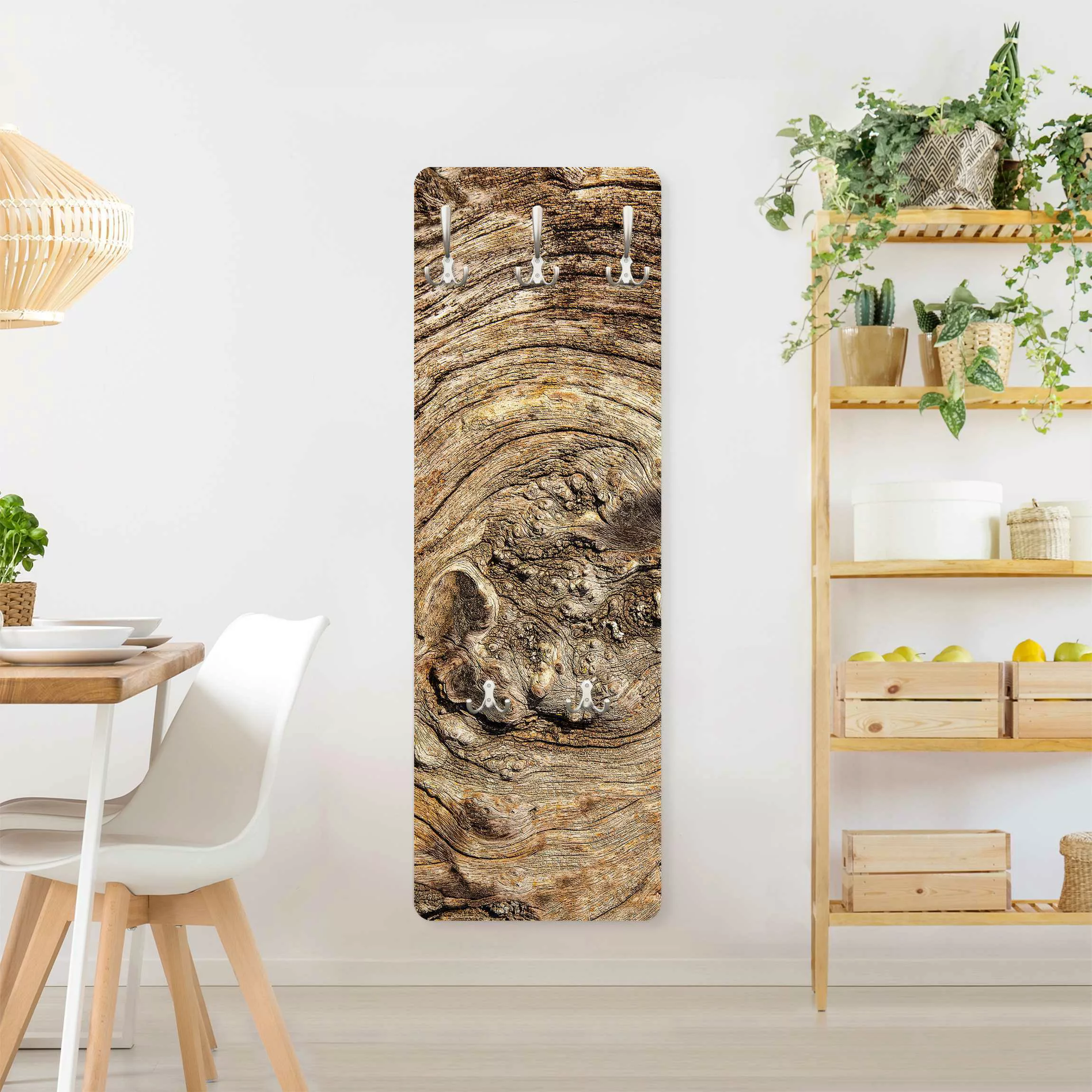 Wandgarderobe Holzpaneel Holzoptik Alte Holzstruktur günstig online kaufen