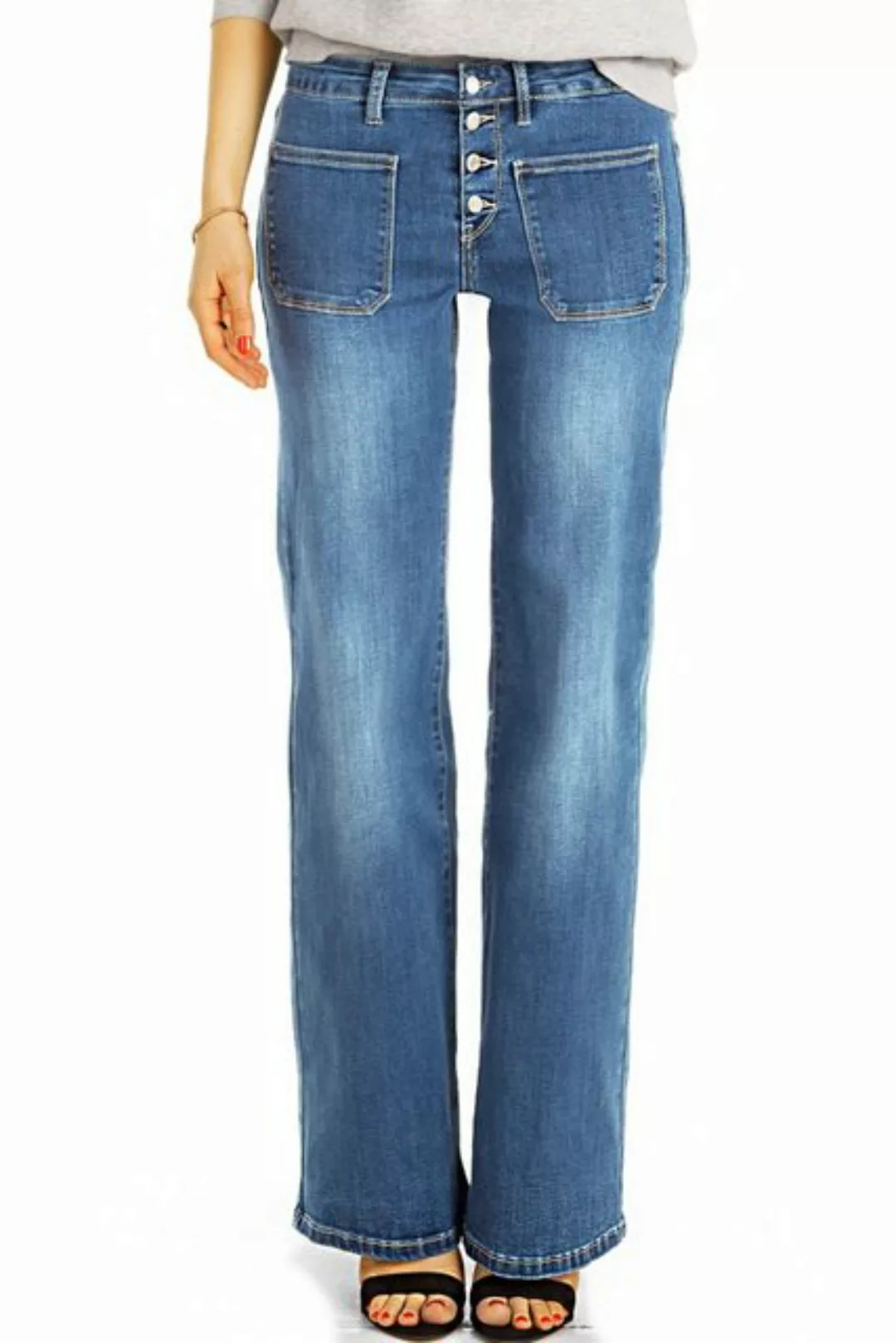 be styled Schlagjeans Bootcut Jeans, medium waist Schlagjeans Hosen - Damen günstig online kaufen