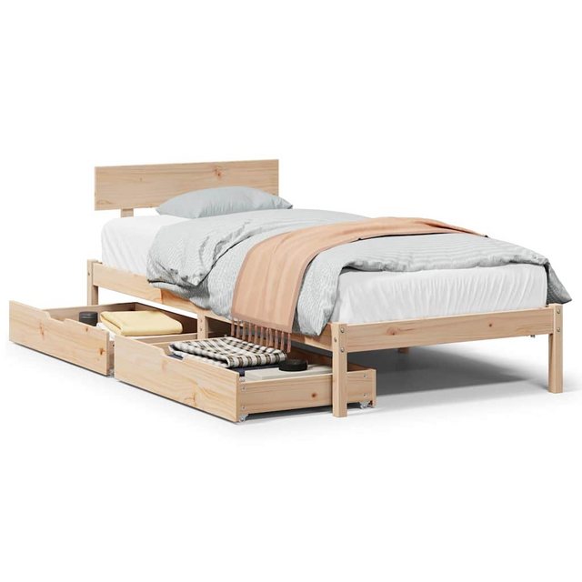 vidaXL Bett, Massivholzbett ohne Matratze 90x200 Kiefernholz günstig online kaufen