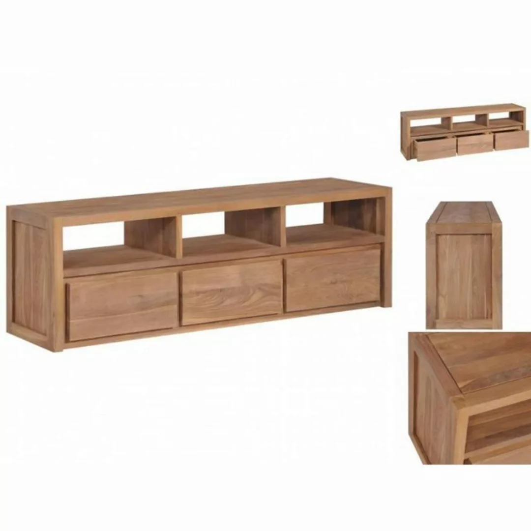 Tv-schrank Massivholz Teak Mit Natürlichem Finish 120ã30ã40 Cm günstig online kaufen