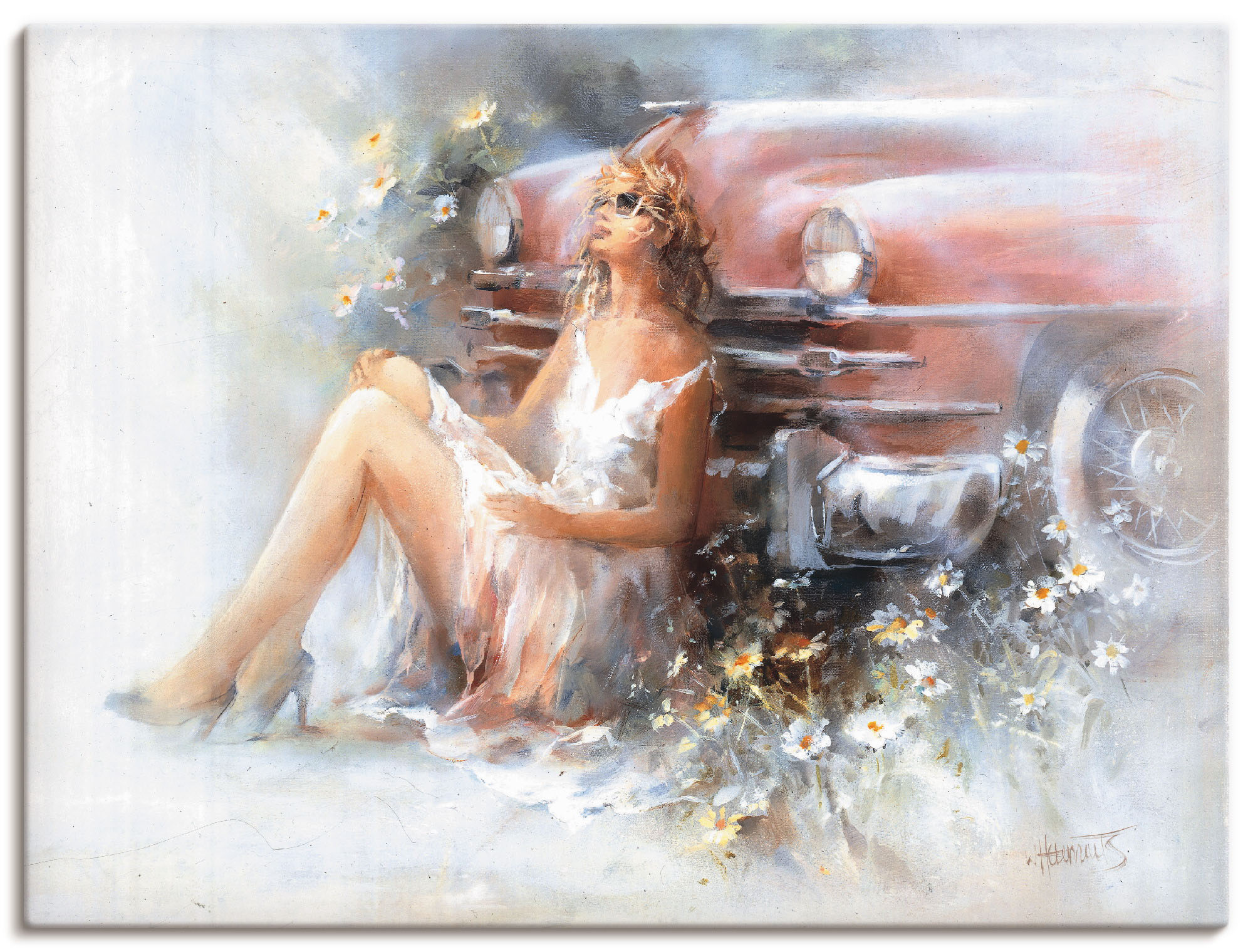 Artland Leinwandbild "Entspannen", Frau, (1 St.), auf Keilrahmen gespannt günstig online kaufen