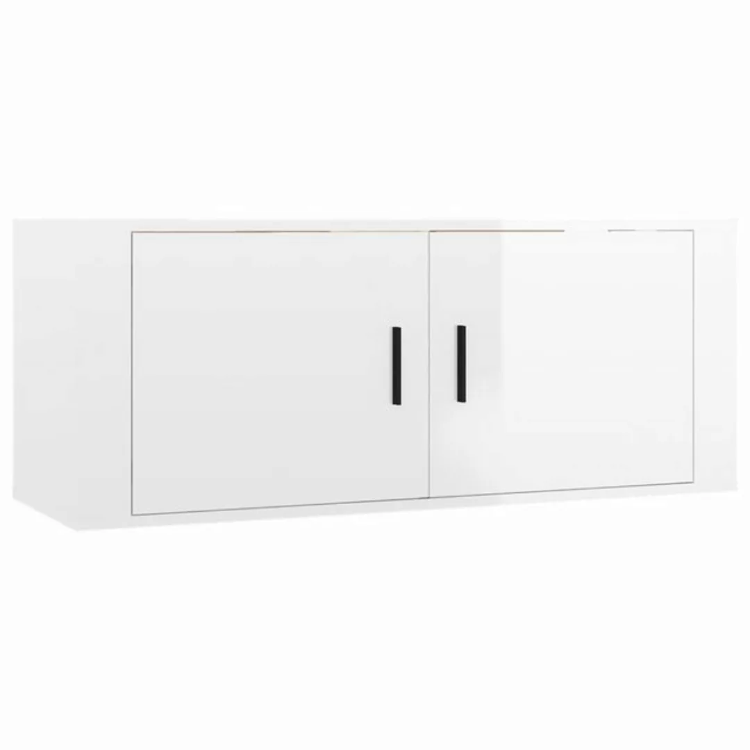 furnicato TV-Schrank TV-Wandschrank Hochglanz-Weiß 100x34,5x40 cm günstig online kaufen