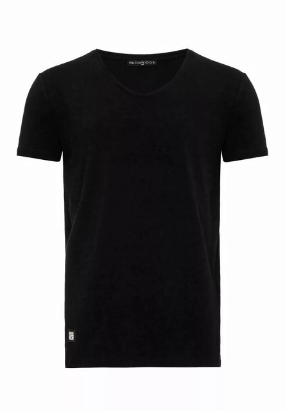 RedBridge T-Shirt mit V-Ausschnitt Weiches Basic-Shirt günstig online kaufen