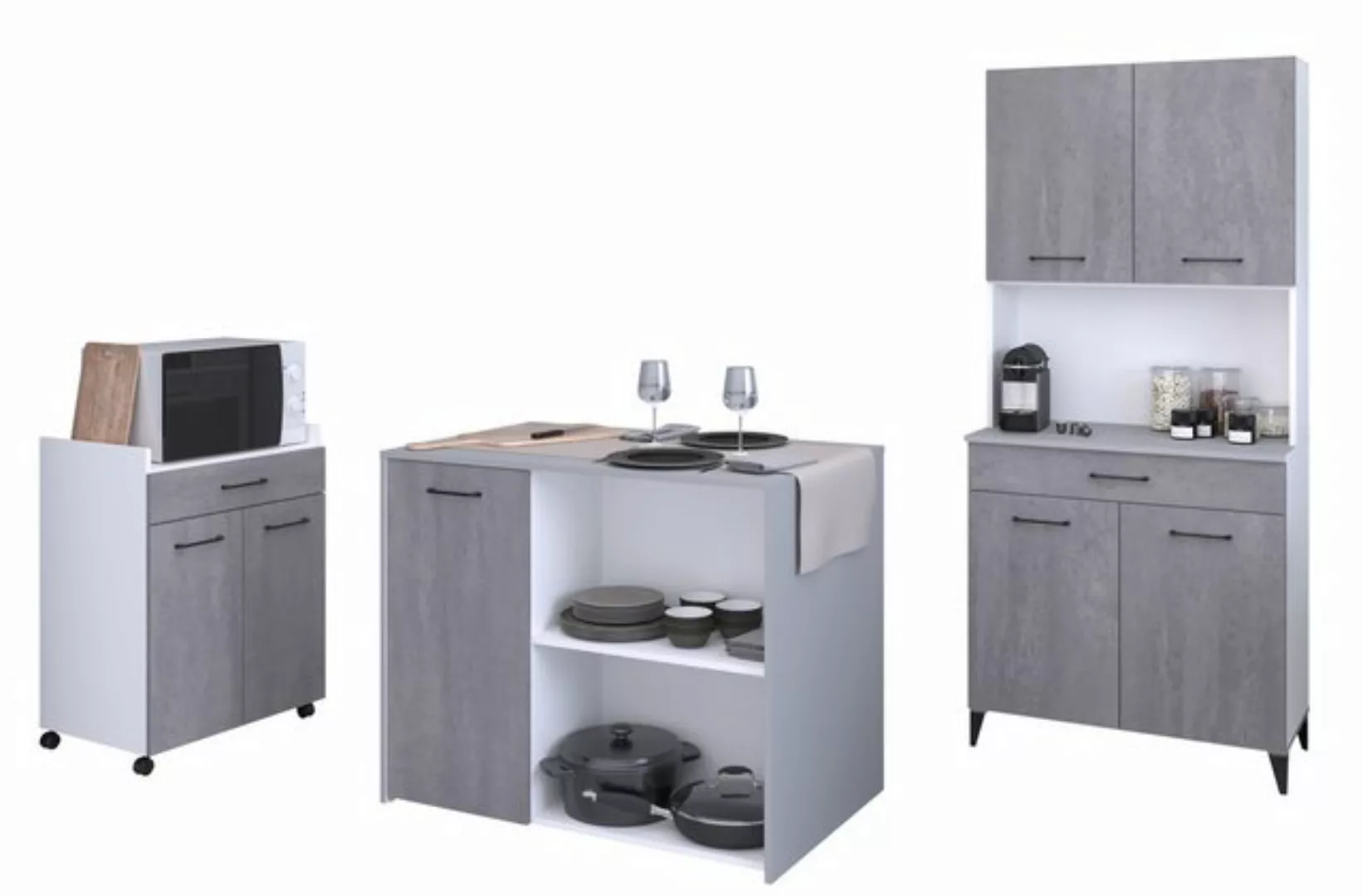 Parisot Schrank-Set "Parisot, Malice 5 - Buffet, Beistellschrank / Insel au günstig online kaufen