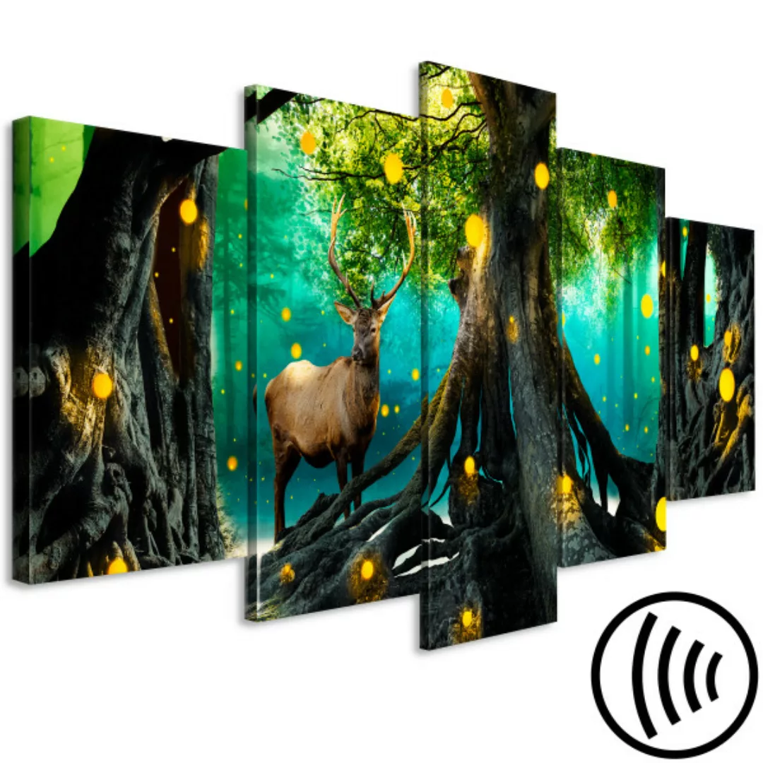 Leinwandbild Enchanted Forest (5 Parts) Wide XXL günstig online kaufen