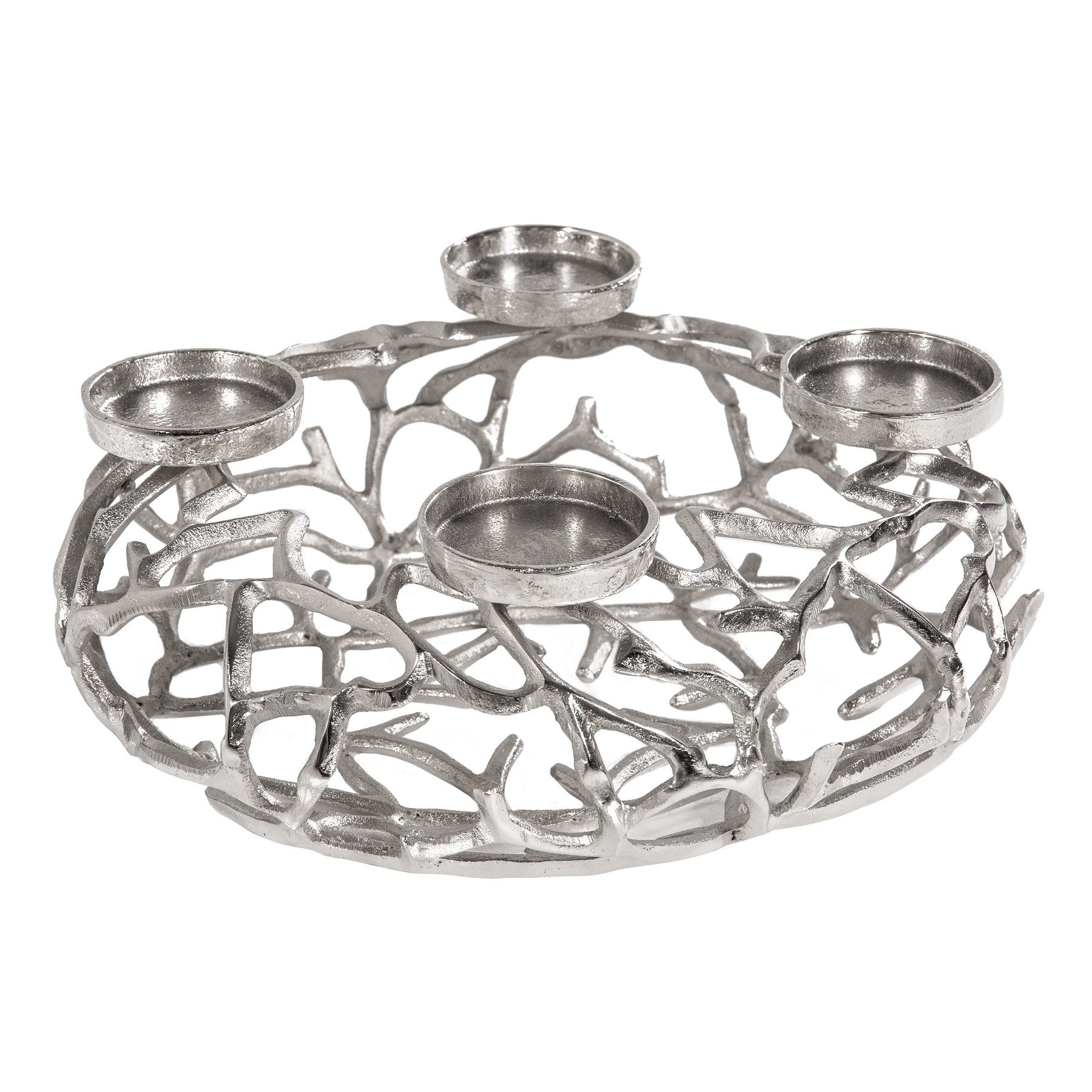 riess-ambiente Kerzenhalter ABSTRACT 38cm silber, Metall günstig online kaufen