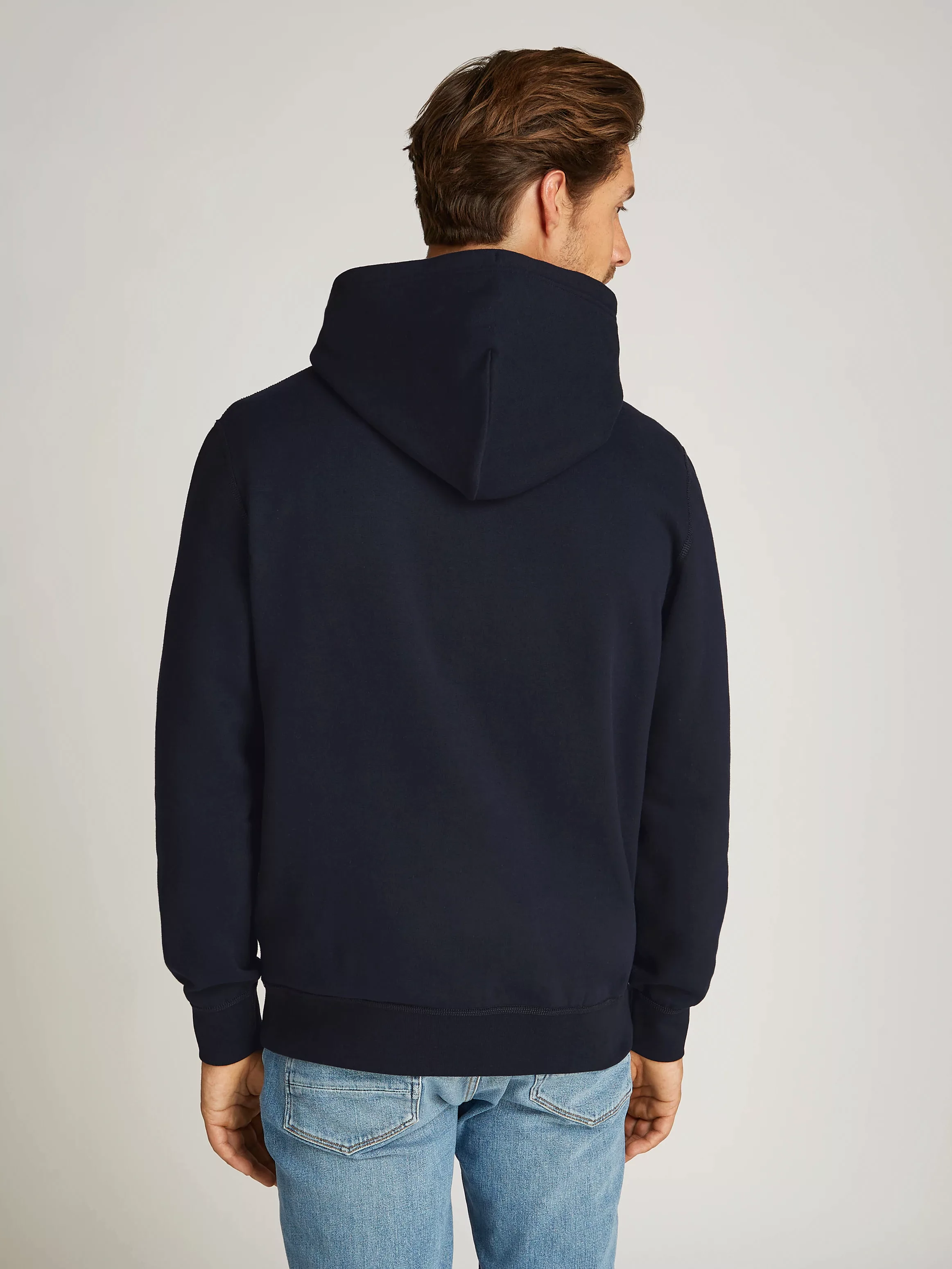 Tommy Hilfiger Hood Essential Small Flag Navy - Größe S günstig online kaufen