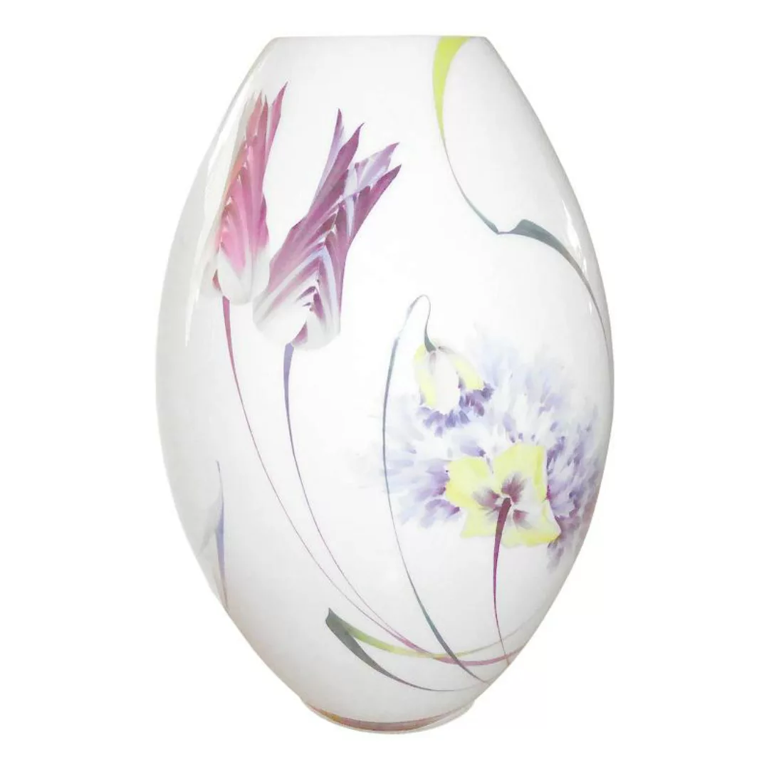 Meissen  'Tulpe und Mohn bunt mit weißem Rand' Vase mit Zertifikat 33 cm günstig online kaufen