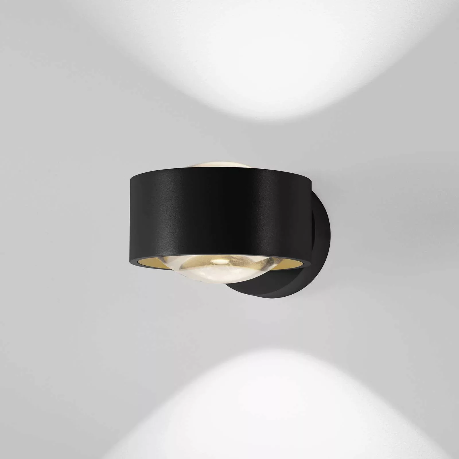 Egger LED-Wandlampe Clippo Optic, schwarz/gold, DTW, up/down günstig online kaufen