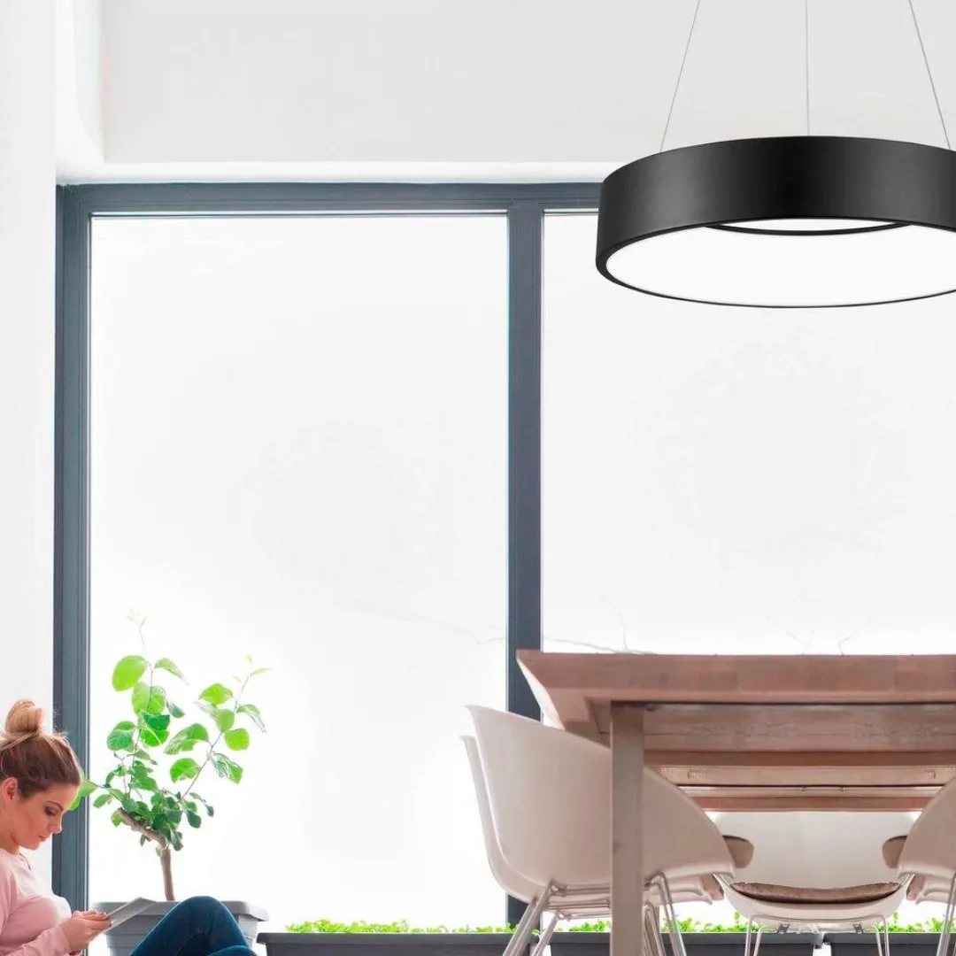 LED Pendelleuchte Rando in Schwarz 42W 2520lm günstig online kaufen