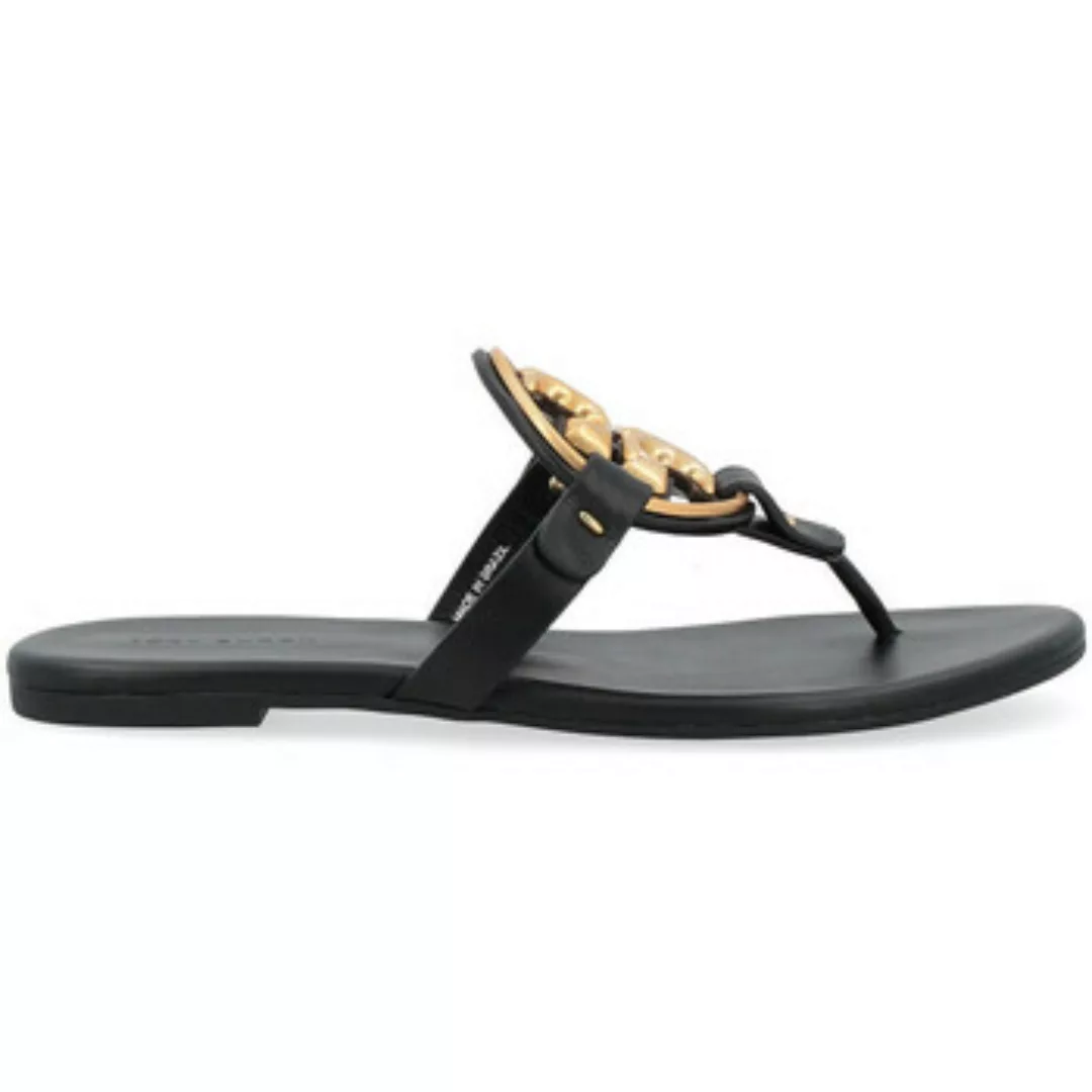 Tory Burch  Sandalen Schwarze Miller-Sandale mit Metallic-Effekt günstig online kaufen