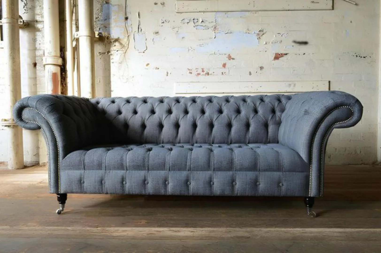 Xlmoebel Sofa Neues hochwertiges Luxusstoff-Sofa Chesterfield-Polstermöbel, günstig online kaufen