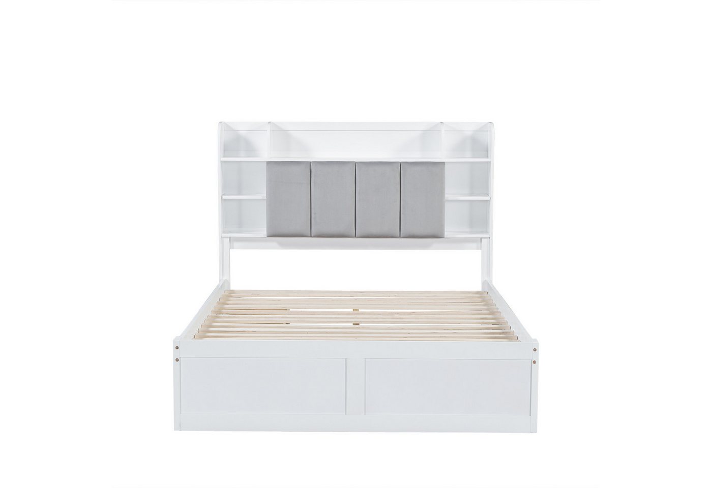 OKWISH Stauraumbett Funktionsbett Doppelbett Holzbett (mit Offenem Regal un günstig online kaufen