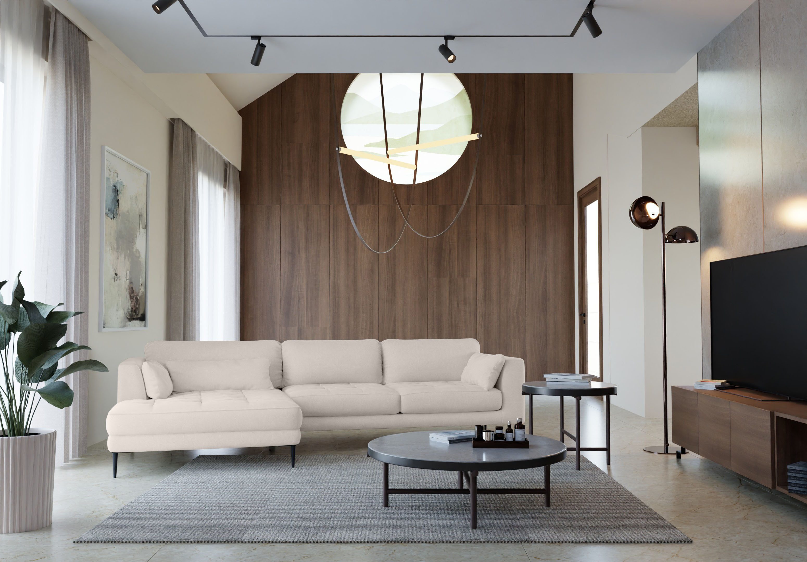 TRENDMANUFAKTUR Ecksofa "Luzi, wahlweise mit Schlaffunktion & Bettkasten. L günstig online kaufen