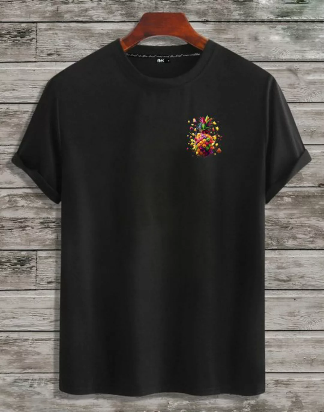 RMK T-Shirt Herren Shirt Basic Rundhals Ananas Sommer günstig online kaufen