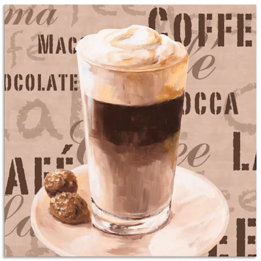 Artland Küchenrückwand "Kaffee - Latte Macchiato", (1 tlg.), Alu Spritzschu günstig online kaufen