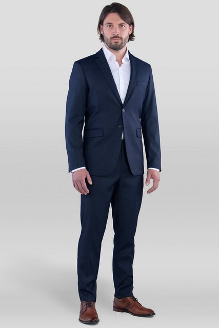 SANDER STELLAN Anzug Herren Business Anzug Slim Fit mit Kleidersack (Anzug günstig online kaufen