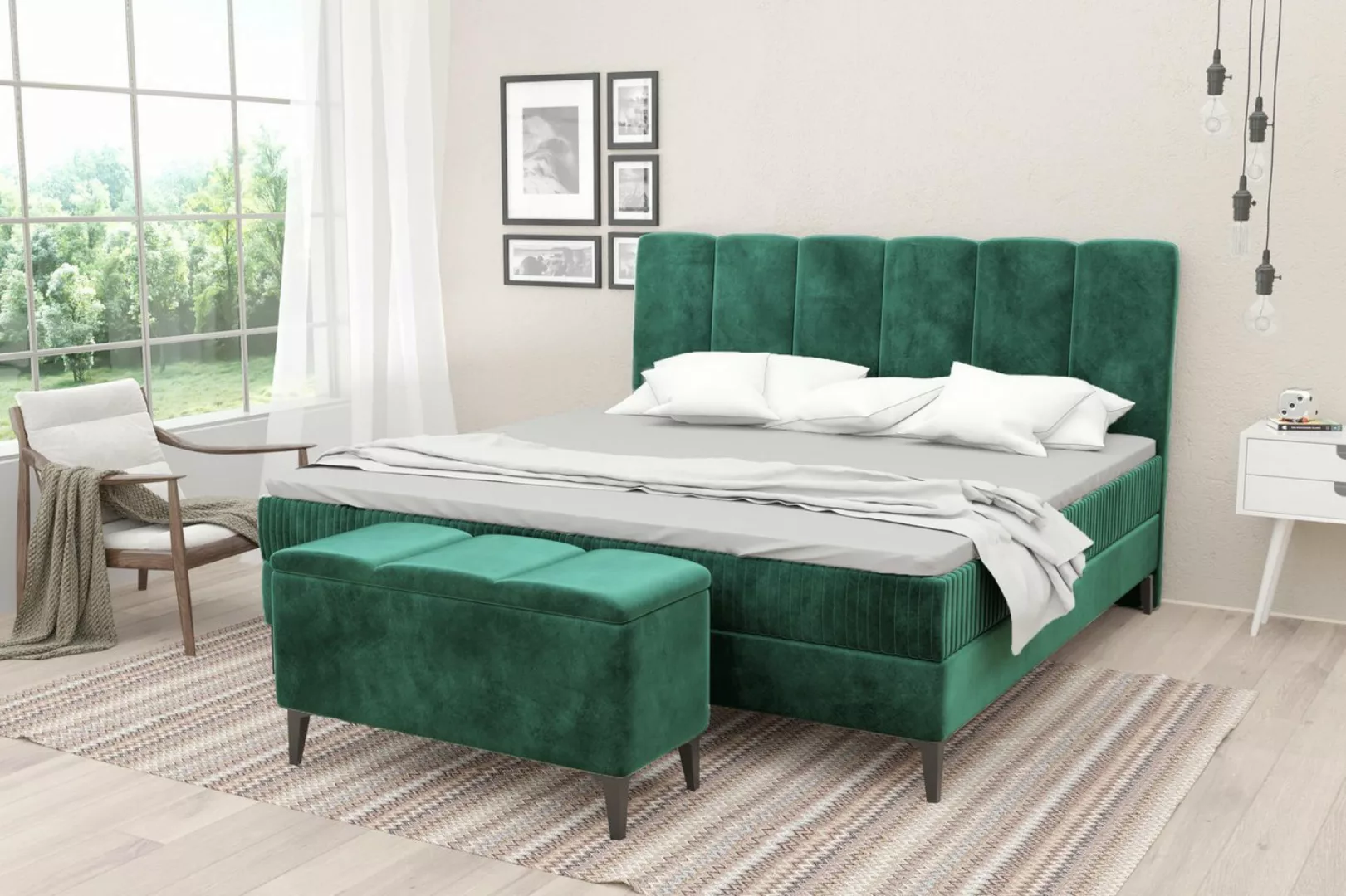 Stylefy Boxspringbett Merkur (Schlafzimmerbett, Bett), Bonellfederkern günstig online kaufen