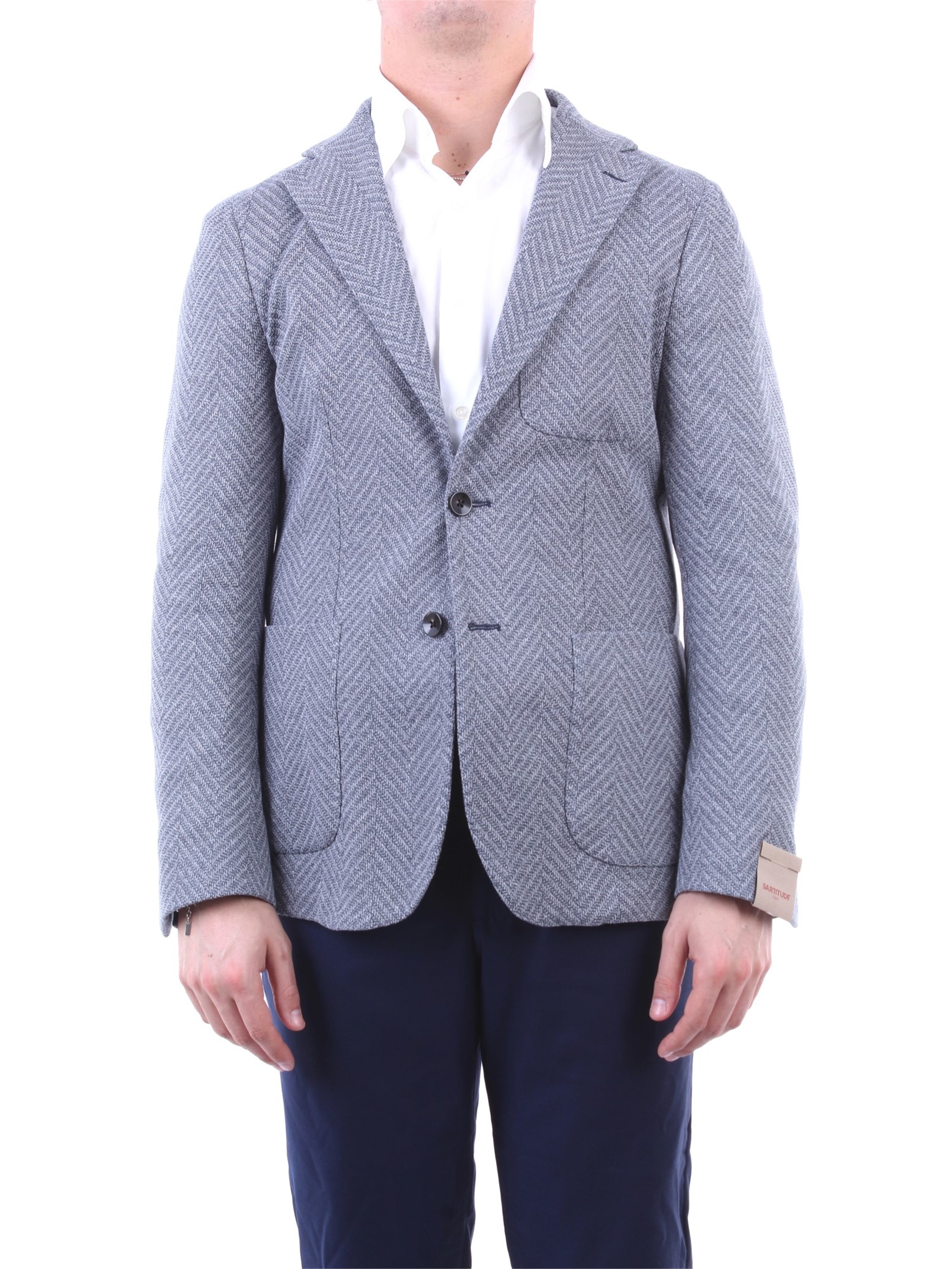 SARTITUDE NAPOLI Blazer Herren Grau und Blau günstig online kaufen