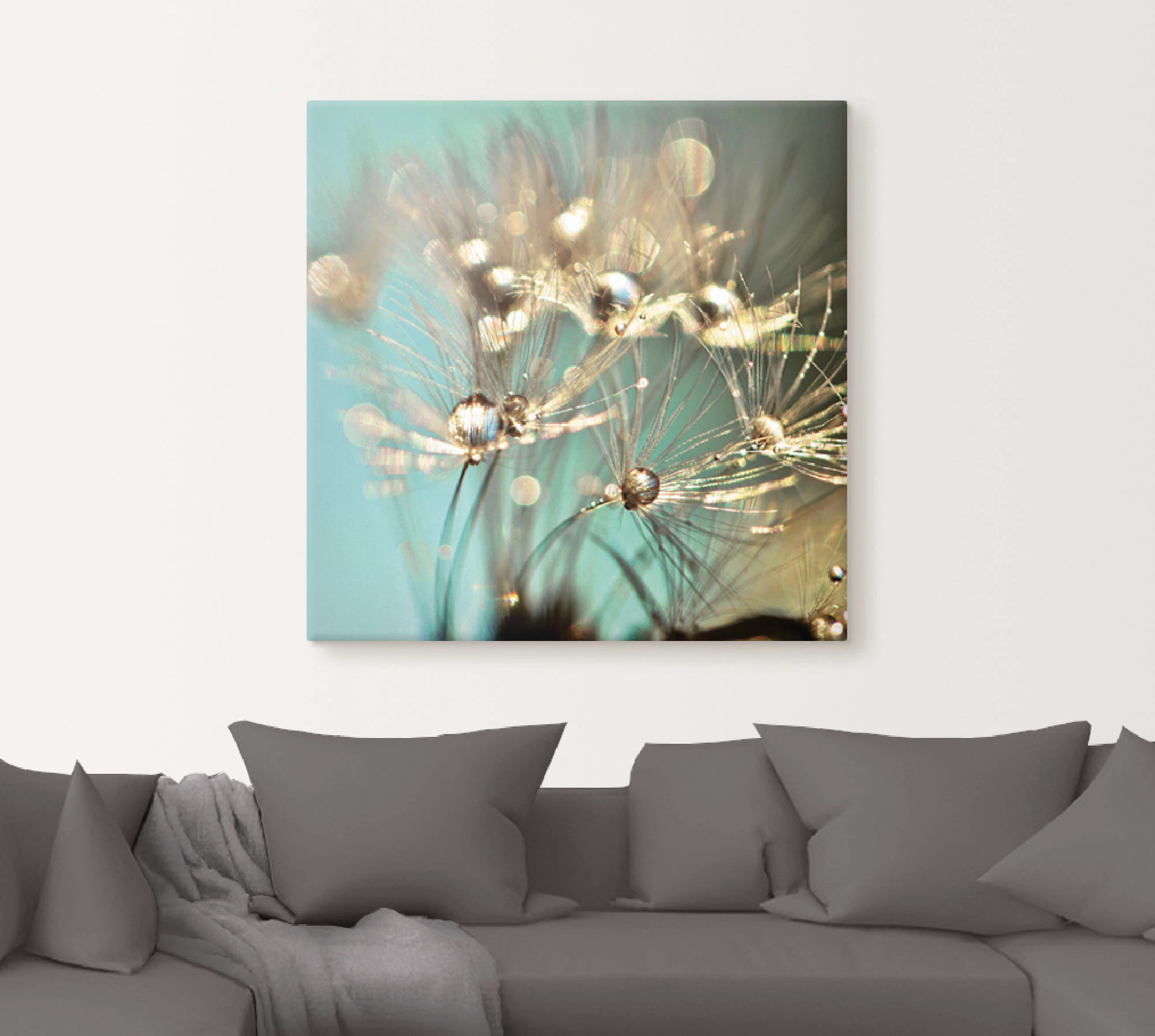 Artland Wandbild "Pusteblume glänzendes Gold", Blumen, (1 St.), als Alubild günstig online kaufen