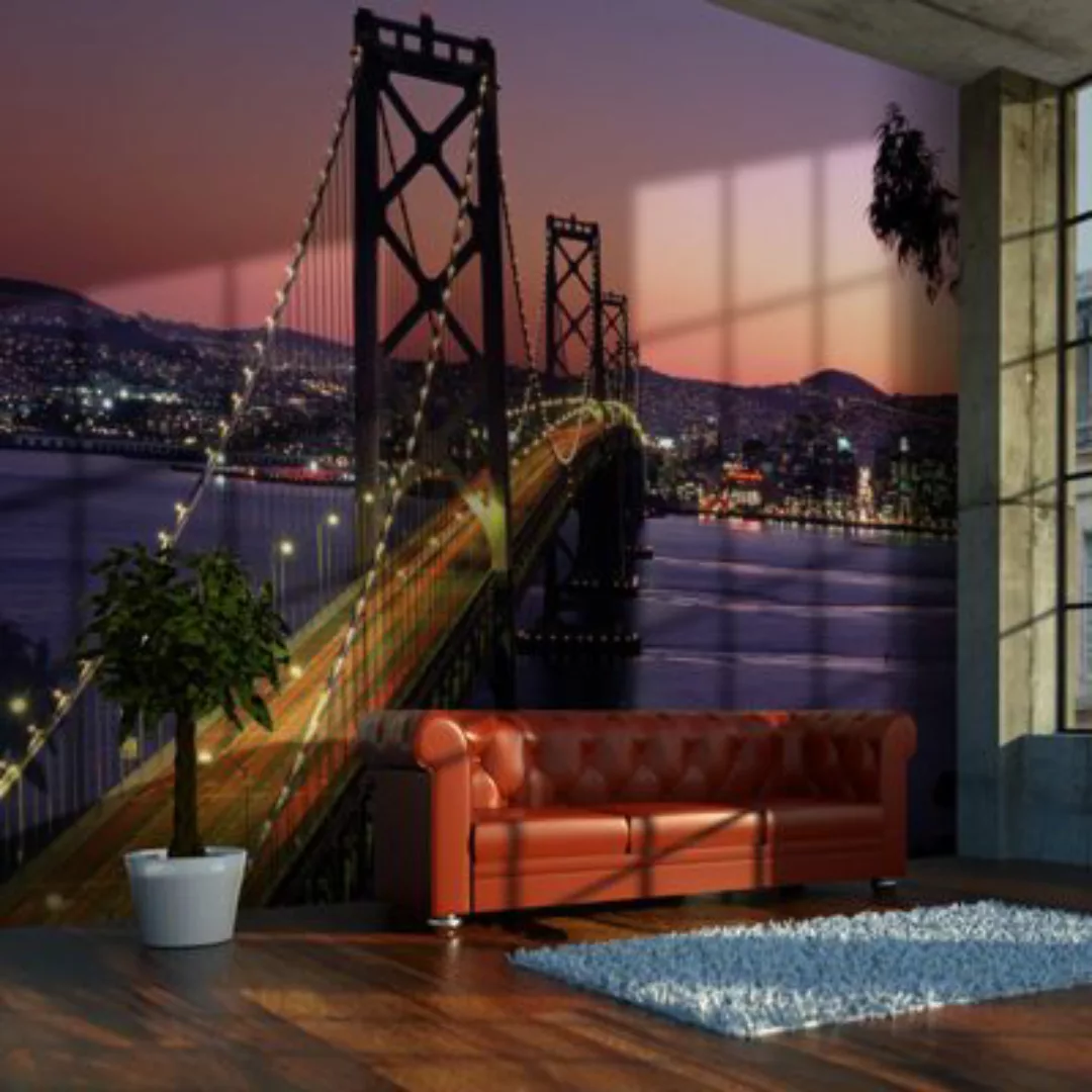 artgeist Fototapete Charming evening in San Francisco mehrfarbig Gr. 400 x günstig online kaufen