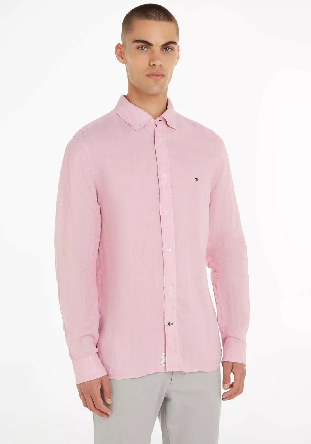 Tommy Hilfiger Langarmhemd "PIGMENT DYED LI SOLID RF SHIRT", in klassischem günstig online kaufen