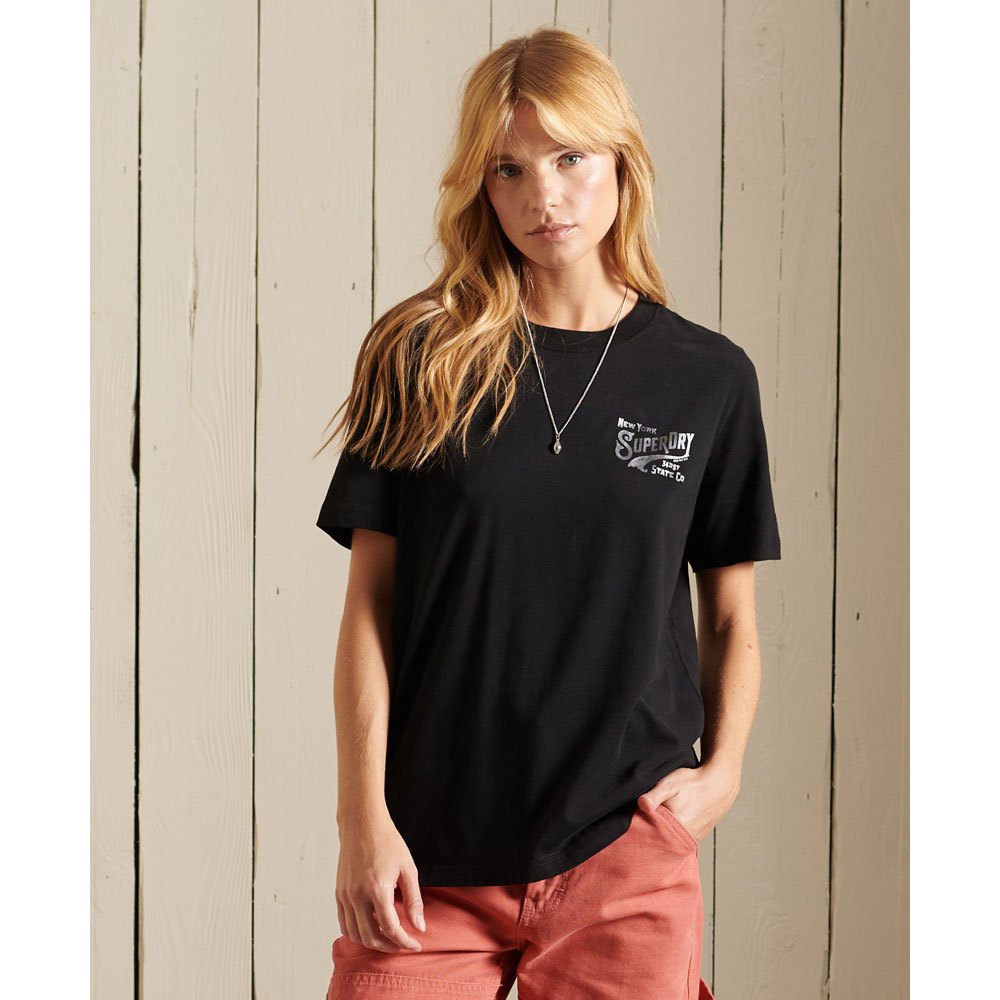 Superdry Script Style Ww Foil Kurzarm T-shirt XS Black günstig online kaufen