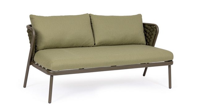 Bizzotto Gartensofa Gartensofa Harlow aus Aluminium, Olive günstig online kaufen