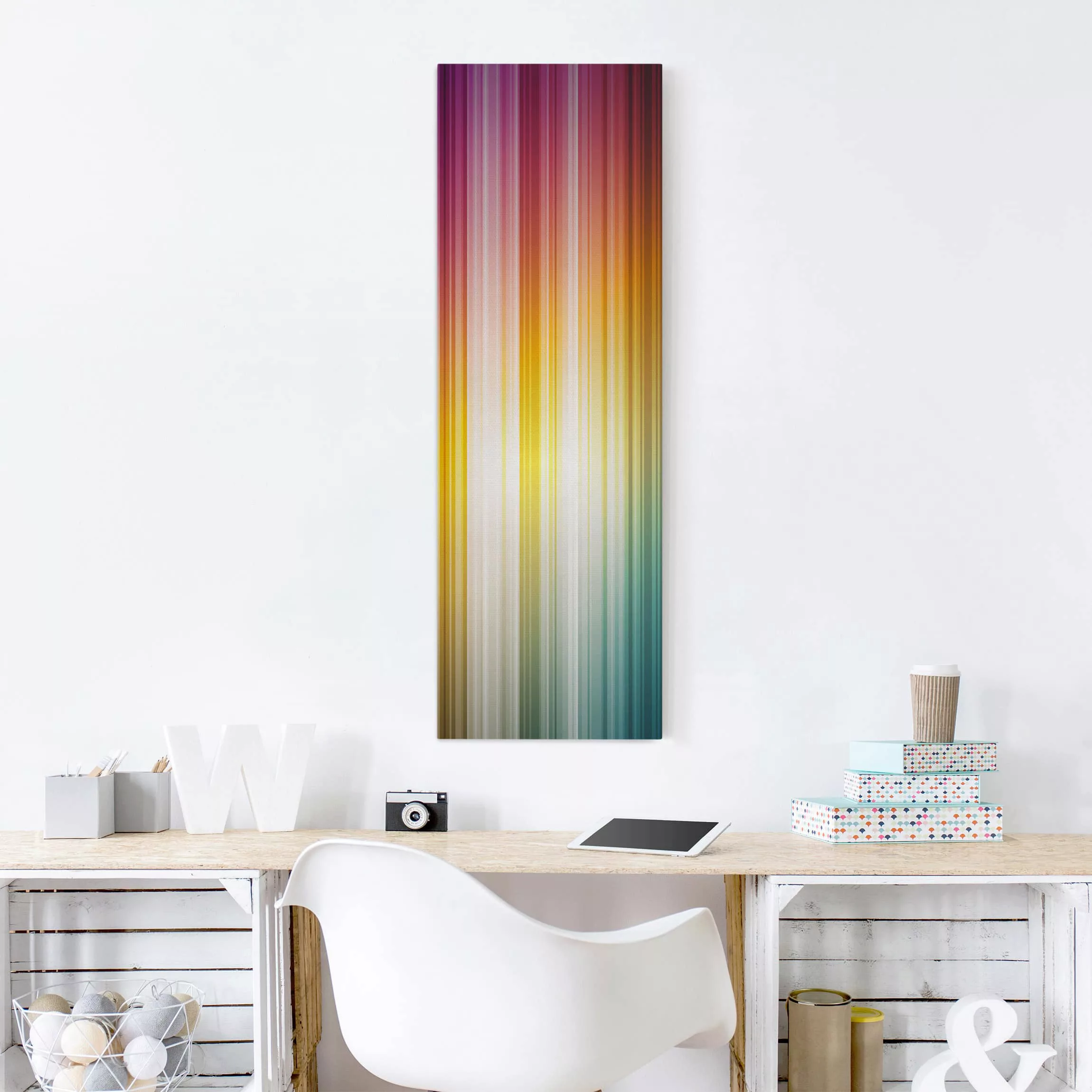 Leinwandbild - Hochformat Rainbow Light günstig online kaufen