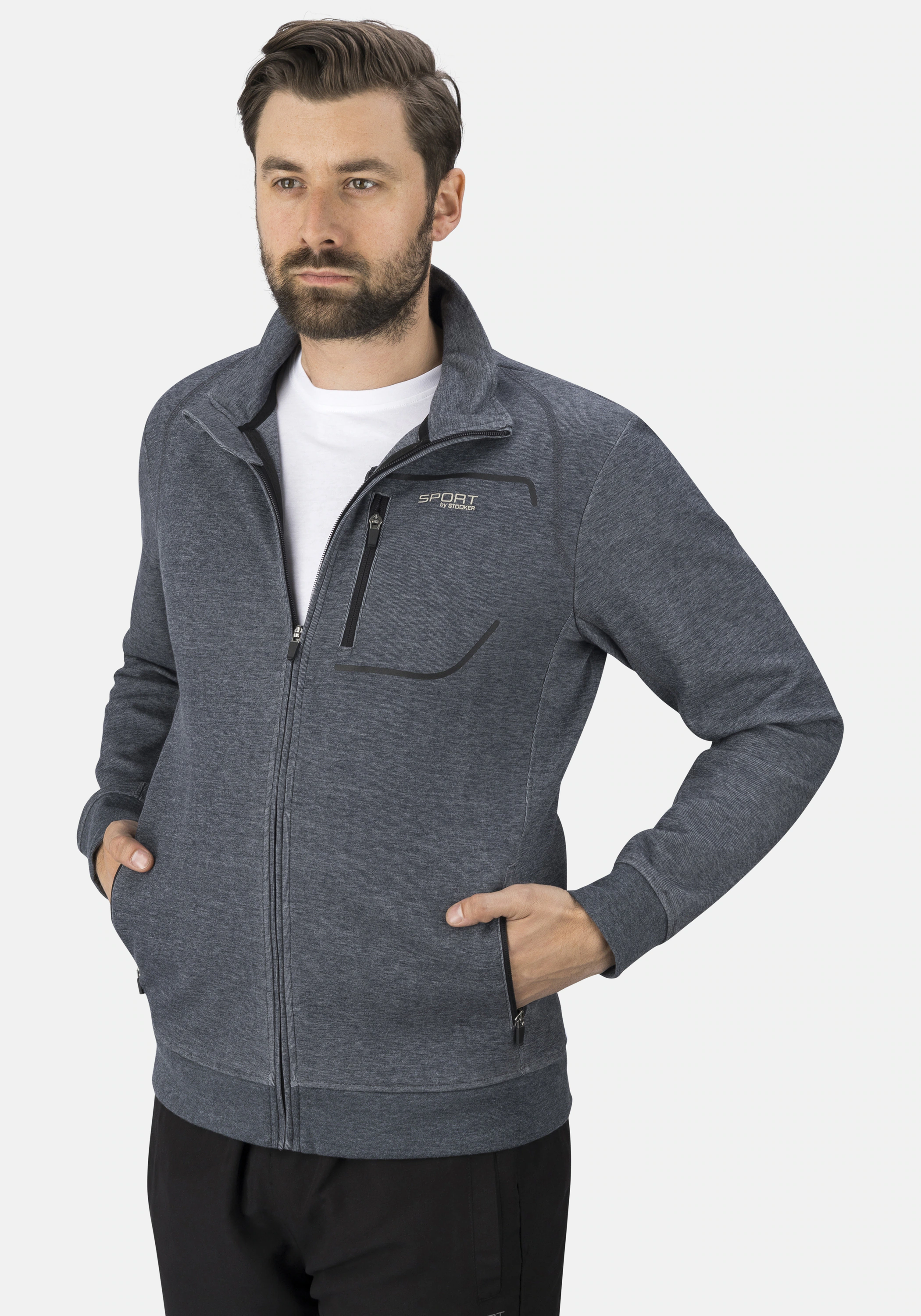 Stooker Men Sweatjacke "Sweatjacke Sportjacke SYDNEY mit Stehkragen", Sport günstig online kaufen