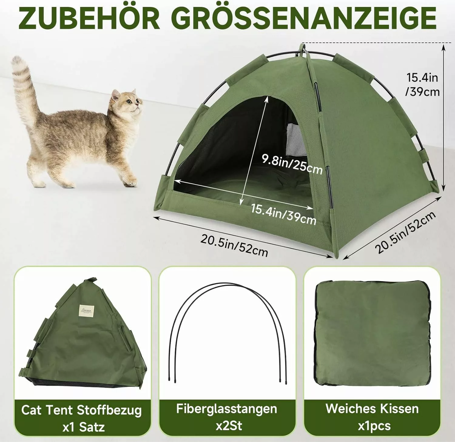 Heyork Tierbett Katzenzelt mit Kissen für günstig online kaufen