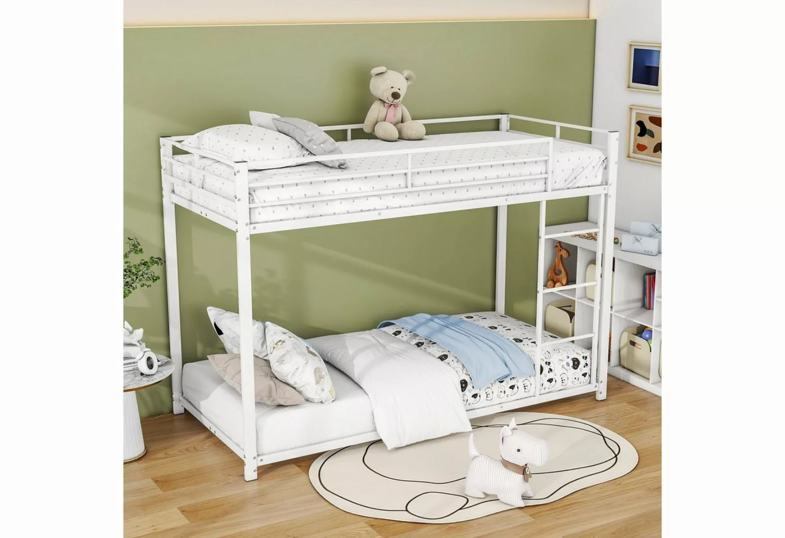 OKWISH Etagenbett Kinderbetten Eisenbetten Funktionsbett Bett (90*200 cm, E günstig online kaufen
