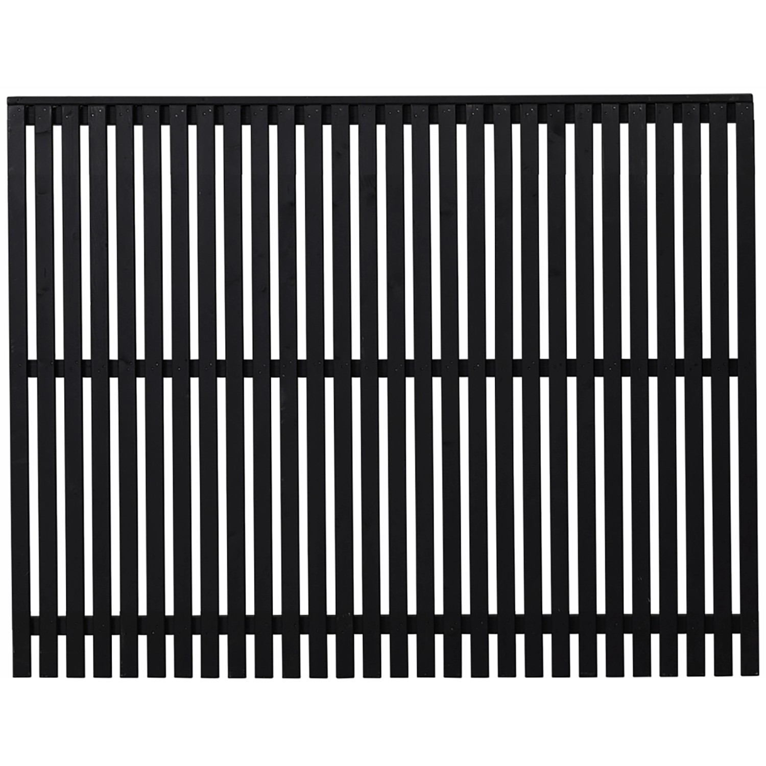 Plus Holz Sichtschutzzaun Sendai Nadelholz Schwarz 180 cm x 140 cm günstig online kaufen