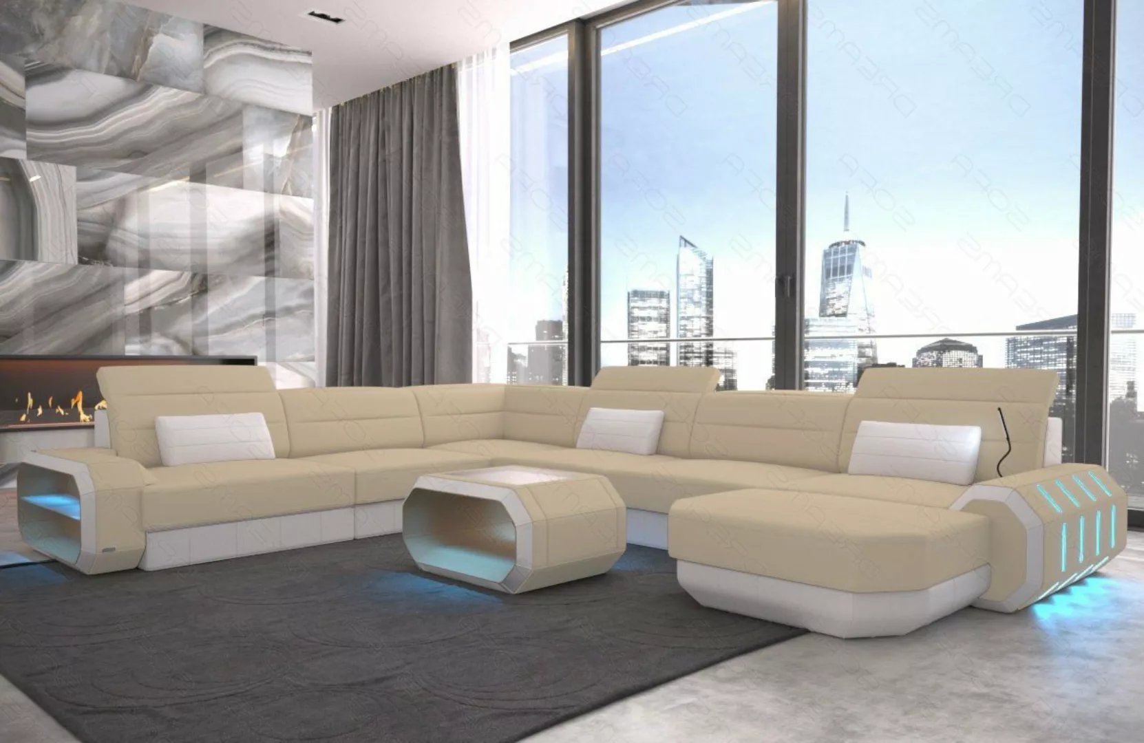 Sofa Dreams Wohnlandschaft Polster Stoff Sofa Roma XXL M Mikrofaser Designe günstig online kaufen