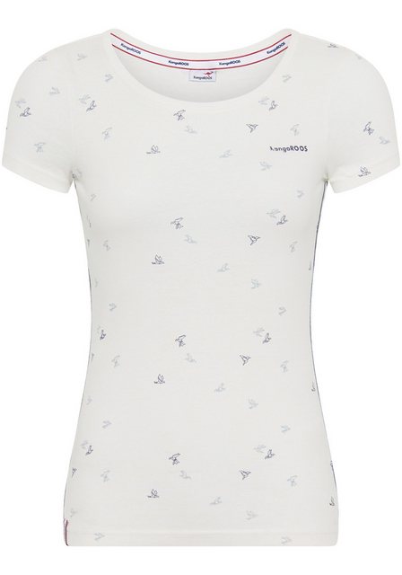 KangaROOS T-Shirt mit filigranem Allover-Print günstig online kaufen