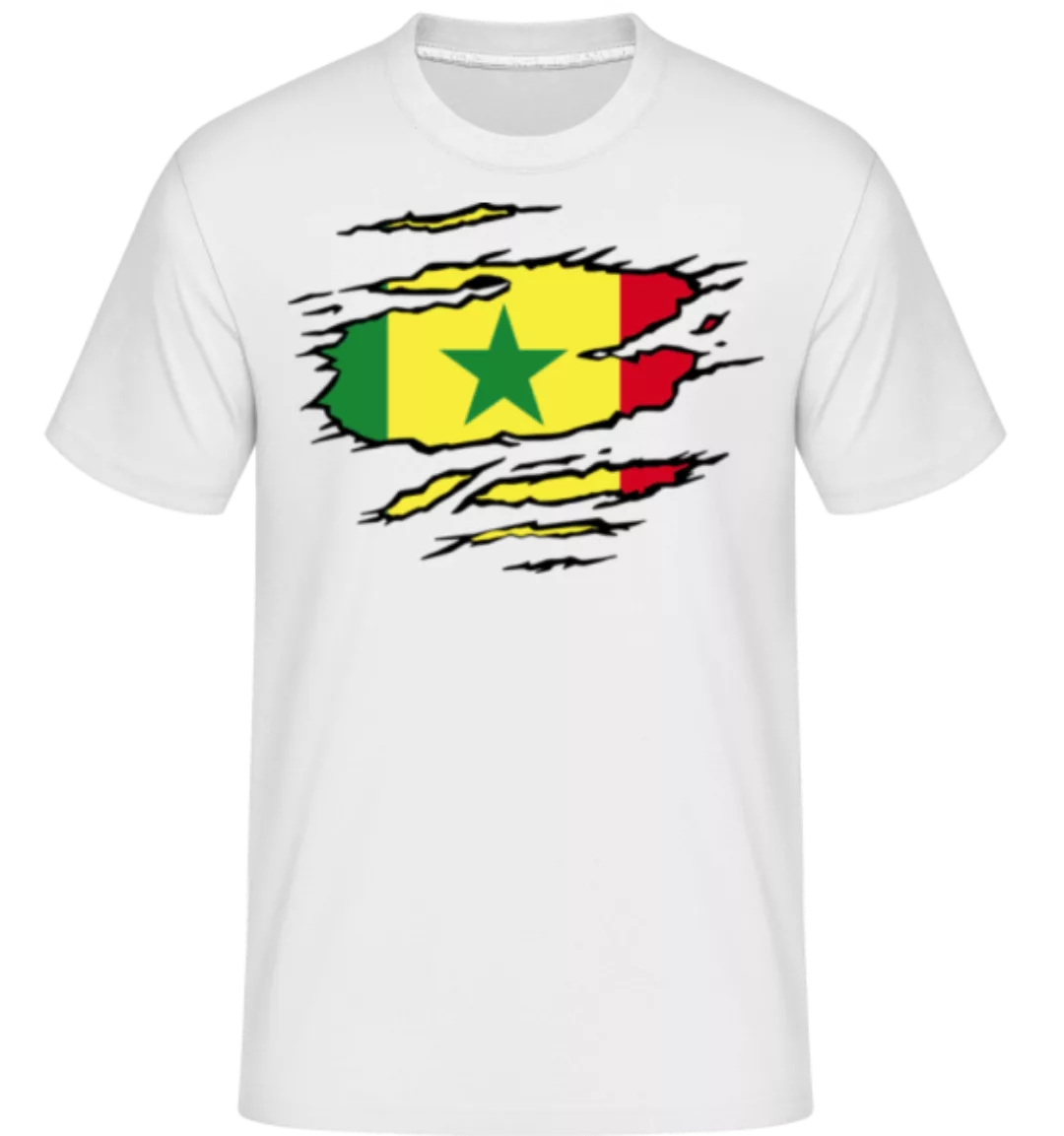 Ripped Flag Senegal · Shirtinator Männer T-Shirt günstig online kaufen