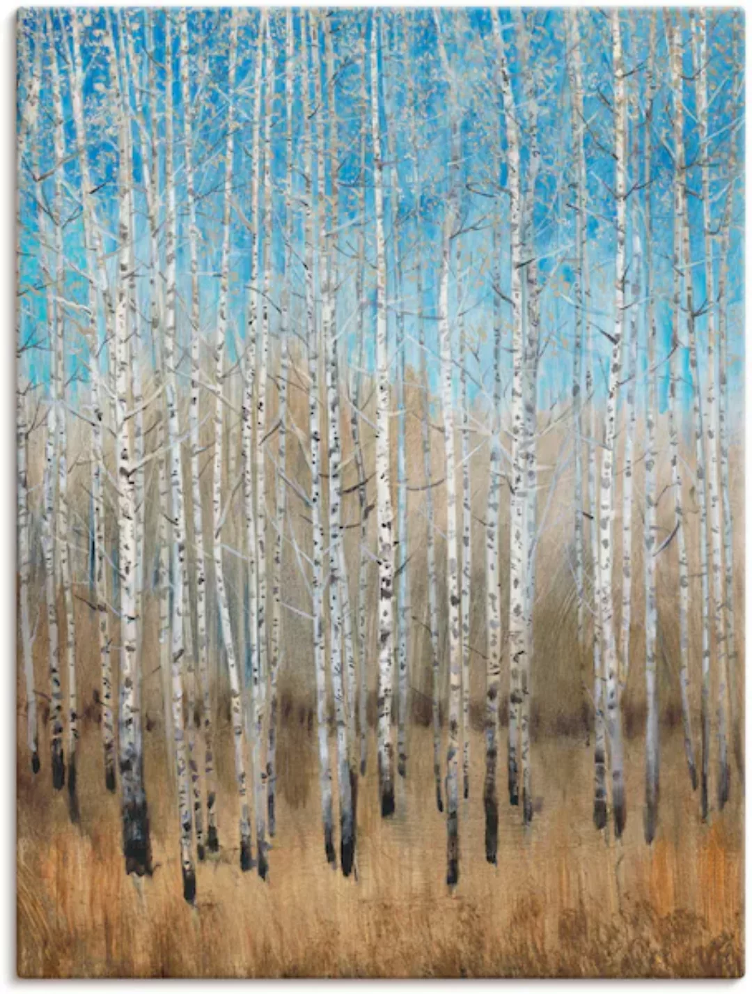 Artland Wandbild »Staubige blaue Birken II«, Wald, (1 St.), als Leinwandbil günstig online kaufen