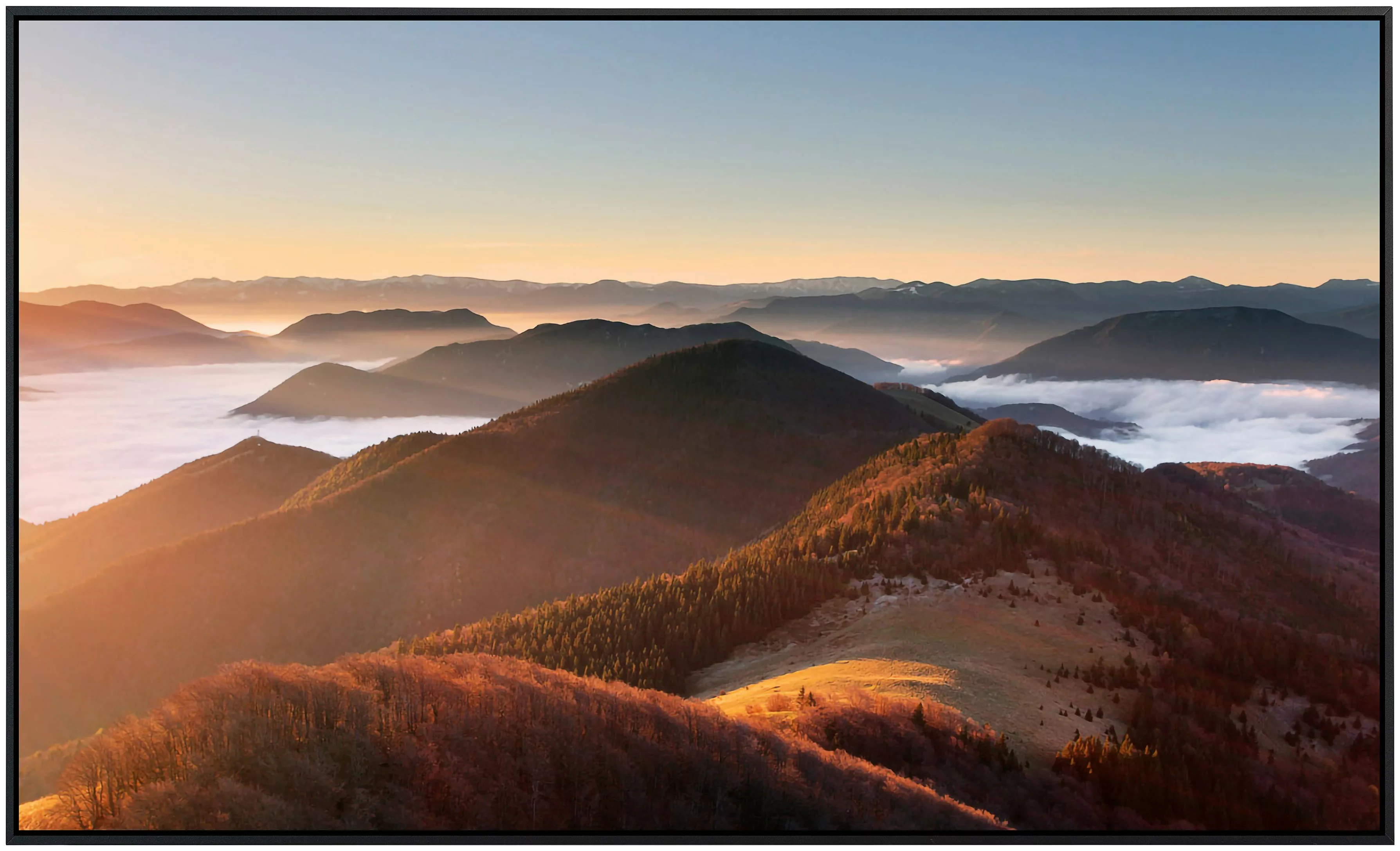 Papermoon Infrarotheizung »Berg Sonnenuntergang«, sehr angenehme Strahlungs günstig online kaufen