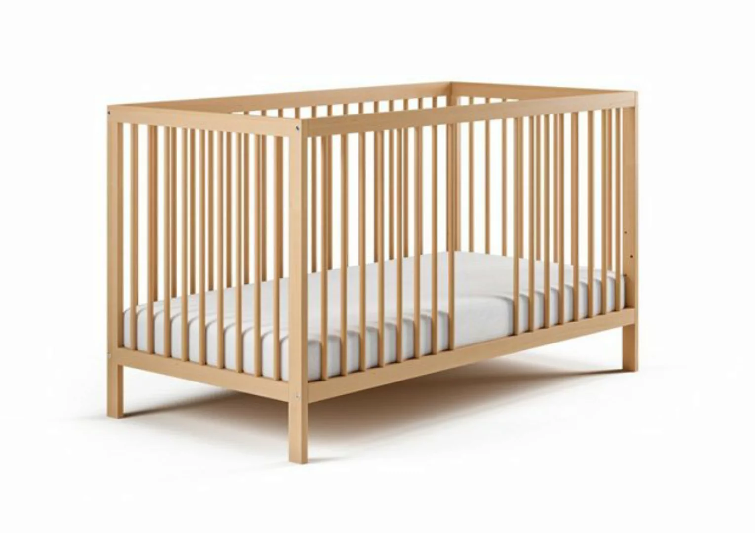 Kids Collective Babybett Gitterbett 60x120 70x140 cm höhenverstellbar herau günstig online kaufen