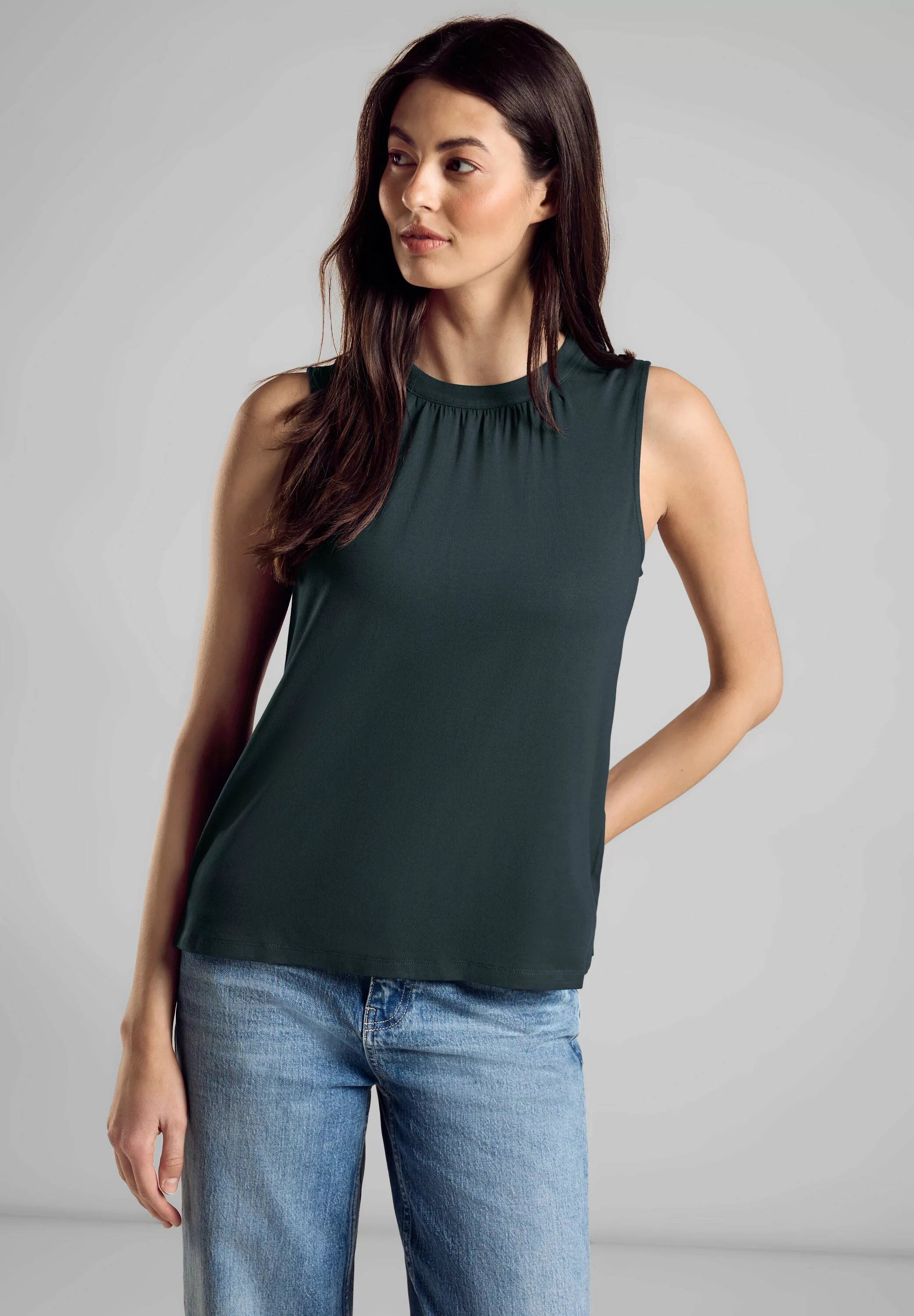 STREET ONE Shirttop - ärmelloses Top - Jersey Top - elegant günstig online kaufen