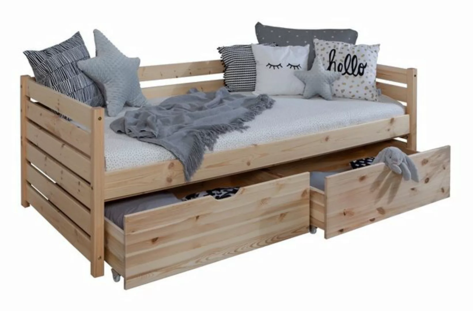 Ticaa Bettgestell Sofabett Naomi inkl. 2x Schubkästen, 90x200 günstig online kaufen