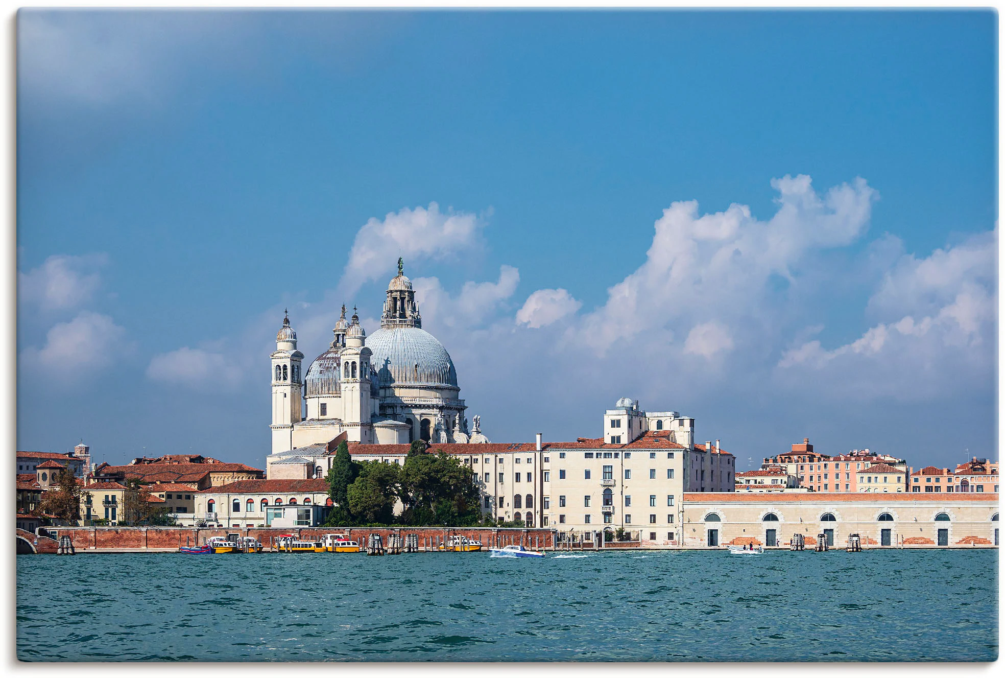 Artland Leinwandbild "Blick auf historische Gebäude Venedig II", Venedig, ( günstig online kaufen