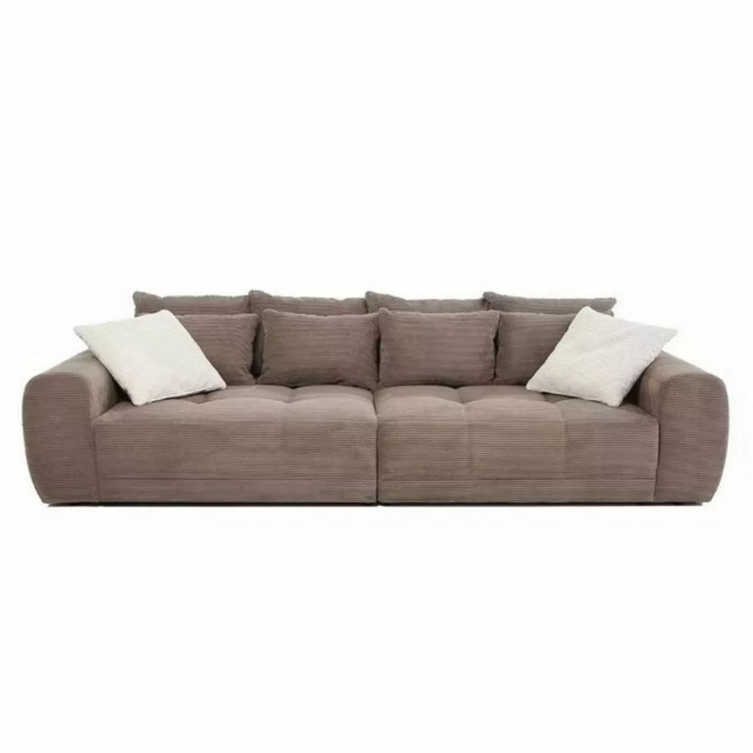 Liadomo Big-Sofa Janni, Megasofa, Cordbezug taupe, extra tiefe Sitzfläche, günstig online kaufen