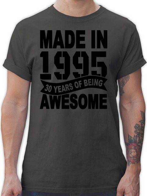 Shirtracer T-Shirt Made in 1995 Thirty years of being awesome schwarz 30. G günstig online kaufen