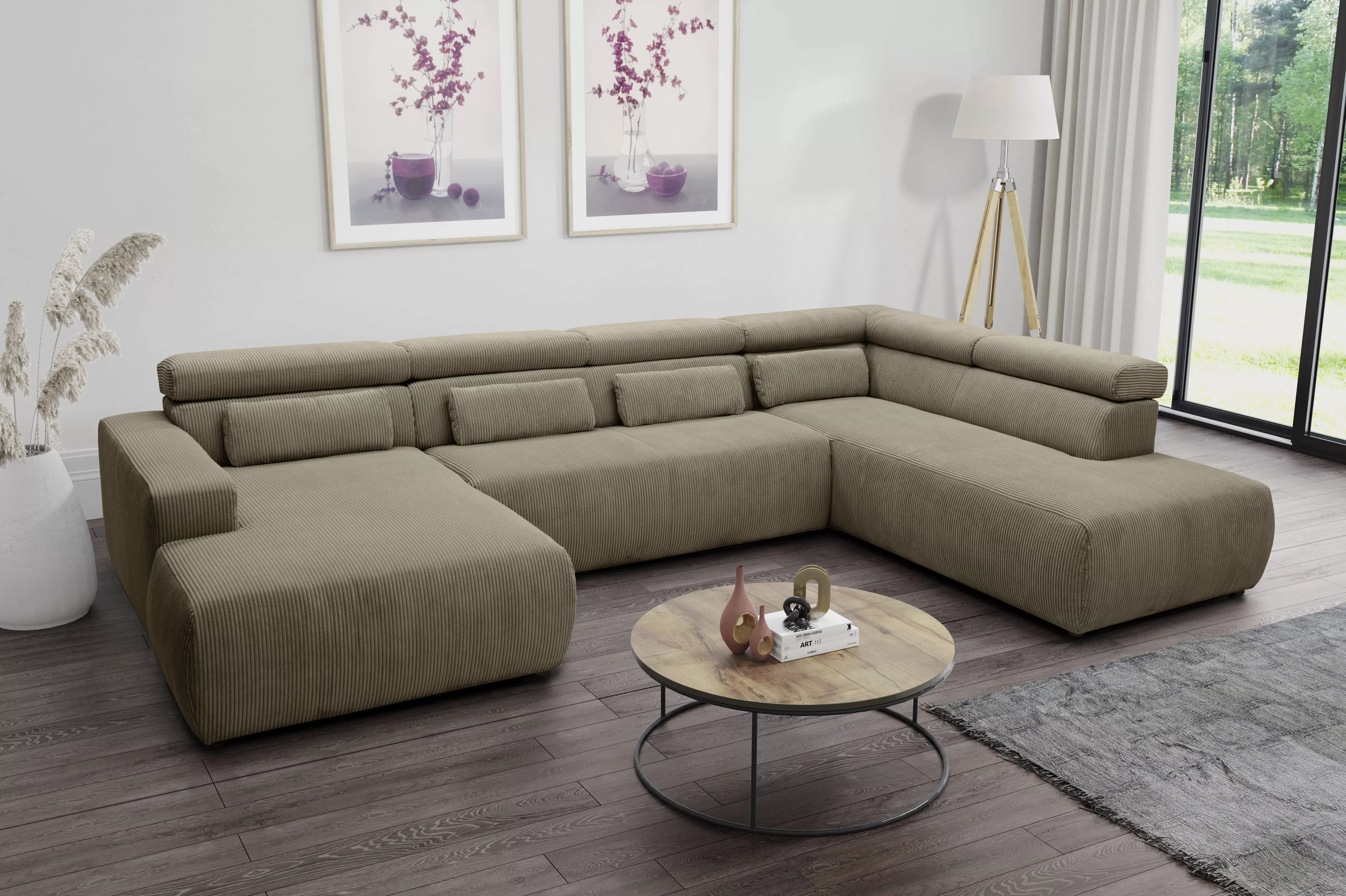 DOMO collection Wohnlandschaft Brandon viele Bezugsarten, incl. Nierenkisse günstig online kaufen