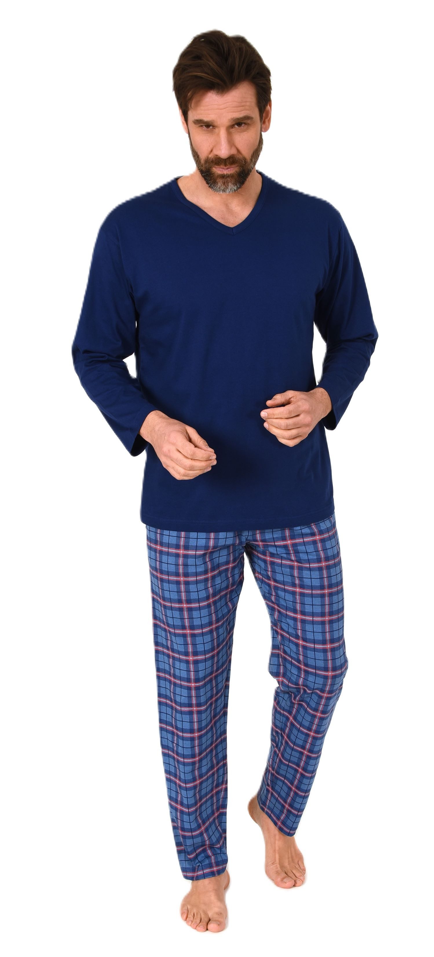 Normann Pyjama Normann Herren Schlafanzug lang günstig online kaufen