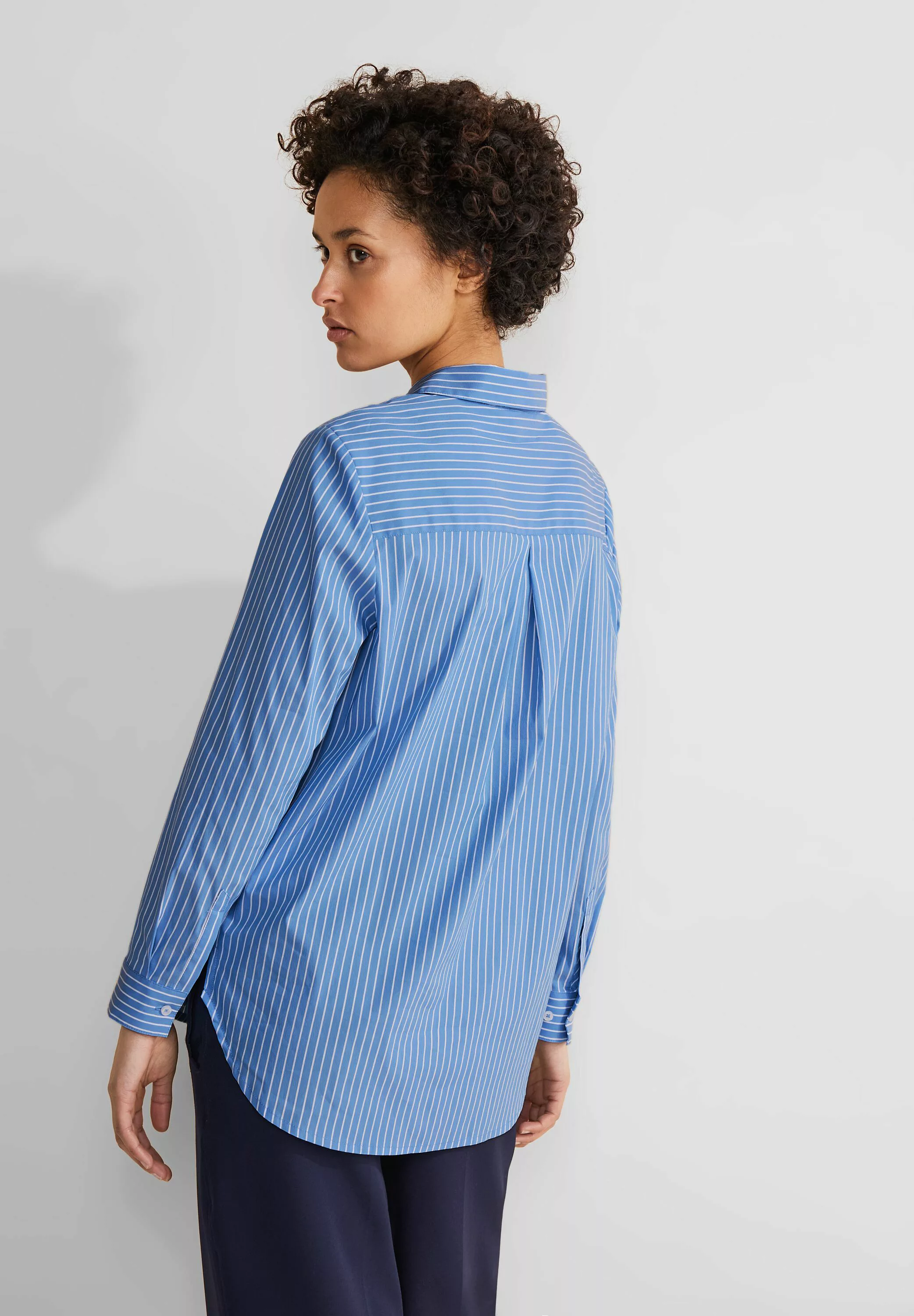STREET ONE Blusenshirt Washed shirtcollar blouse w po, cool ivory günstig online kaufen
