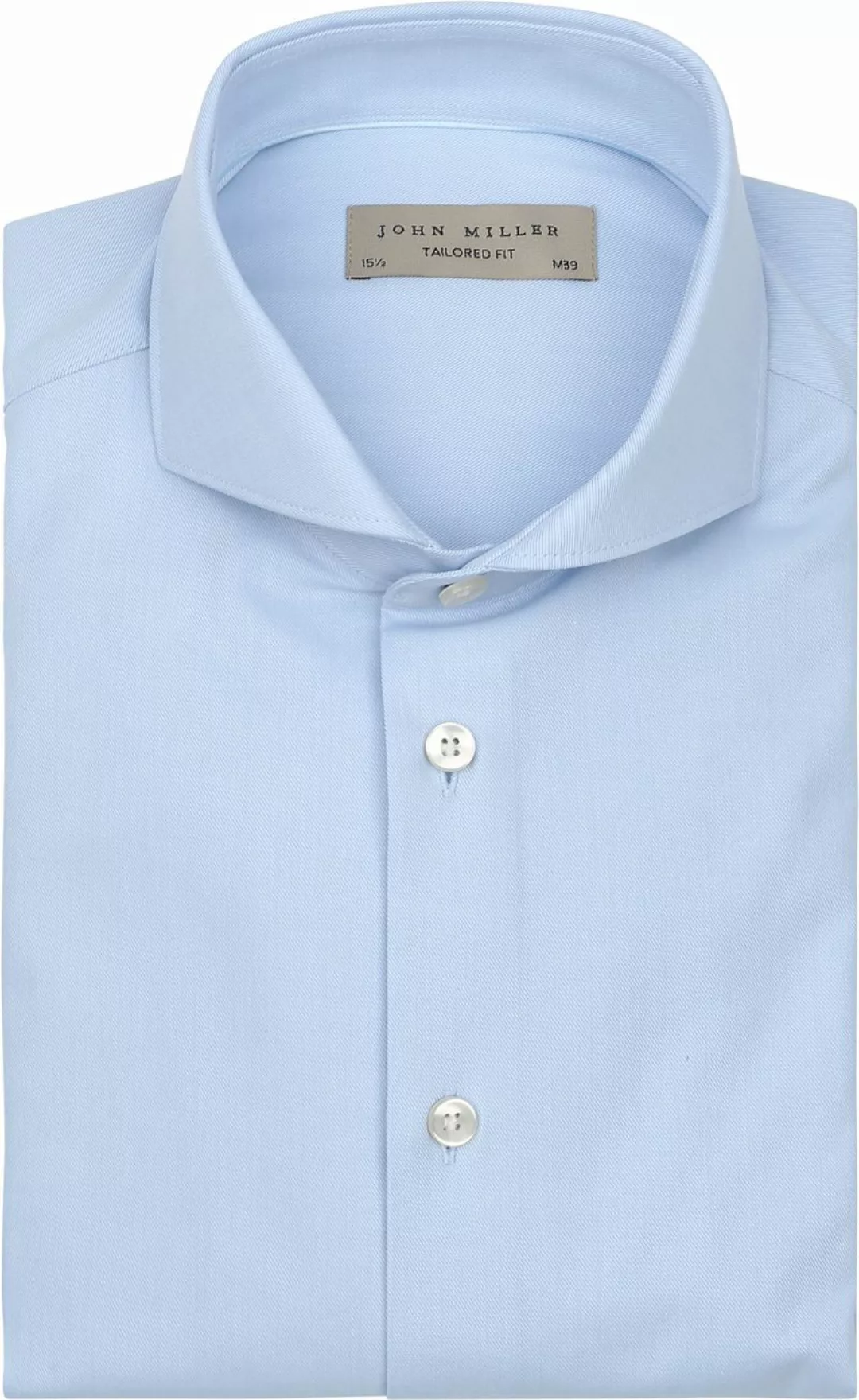 John Miller Hemd Twill Hellblau - Größe 39 günstig online kaufen